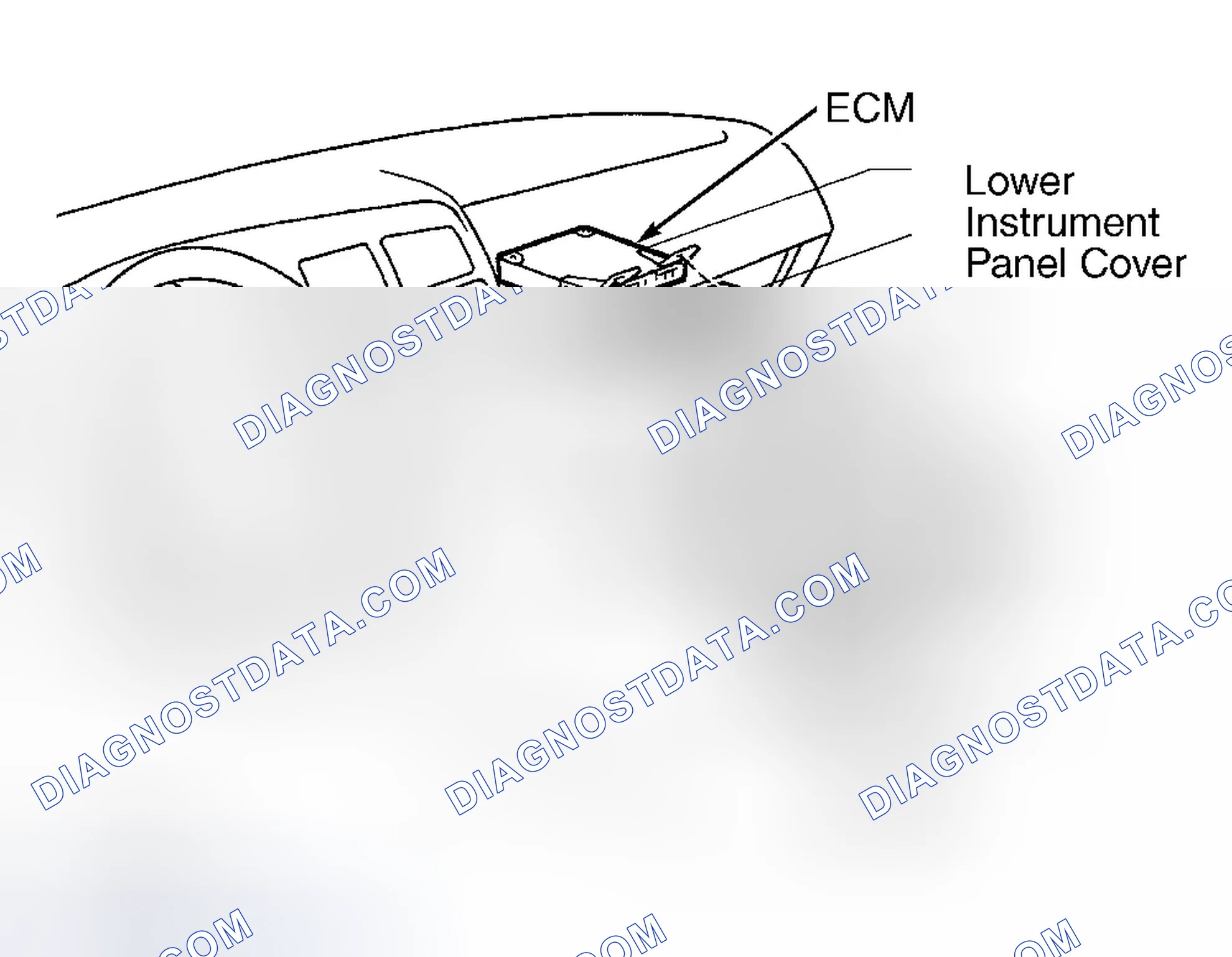 Scheme 122: ENGINE CONTROL MODULE LOCATION