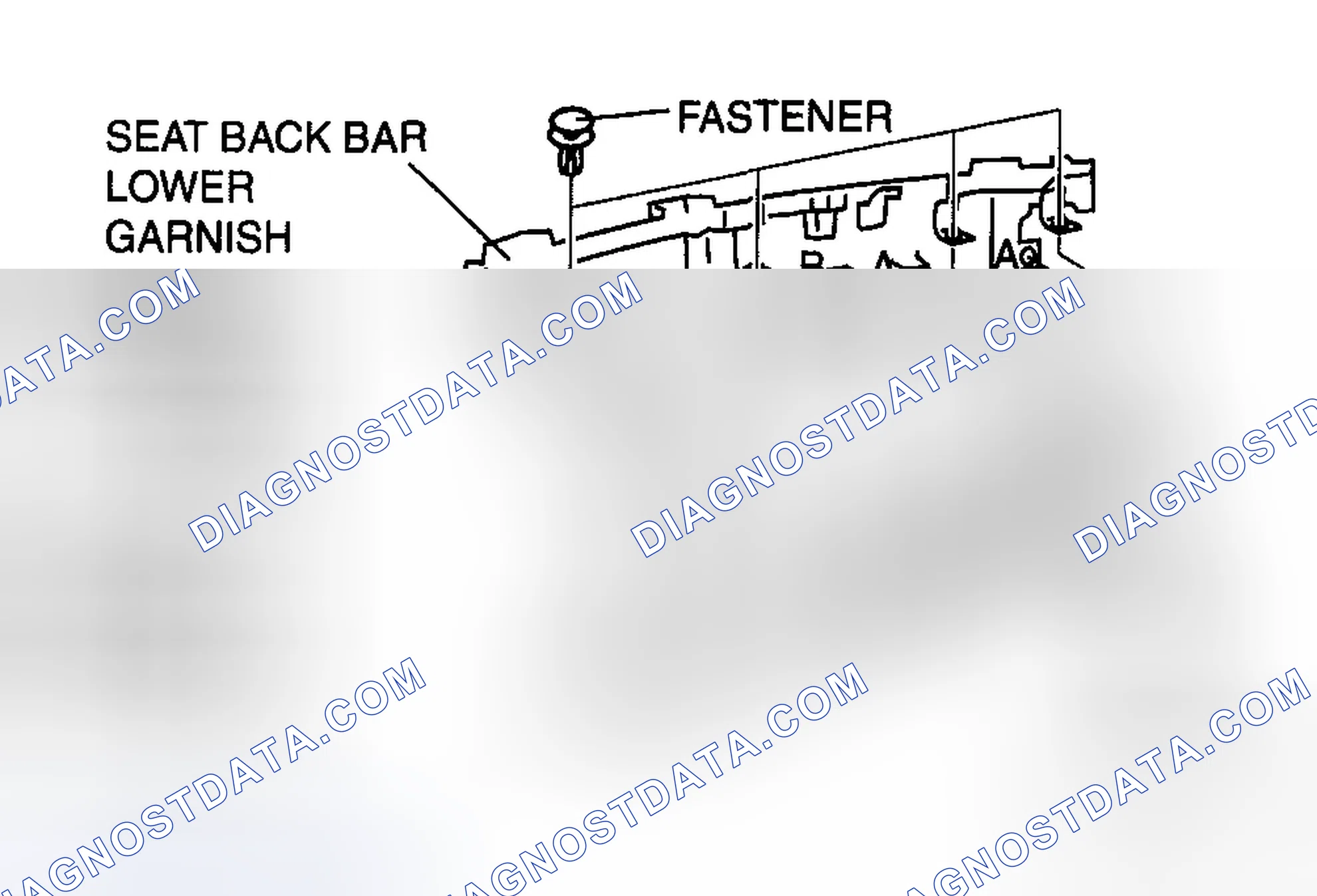 Scheme 83: SEAT BACK BAR LOWER GARNISH REMOVAL/INSTALLATION