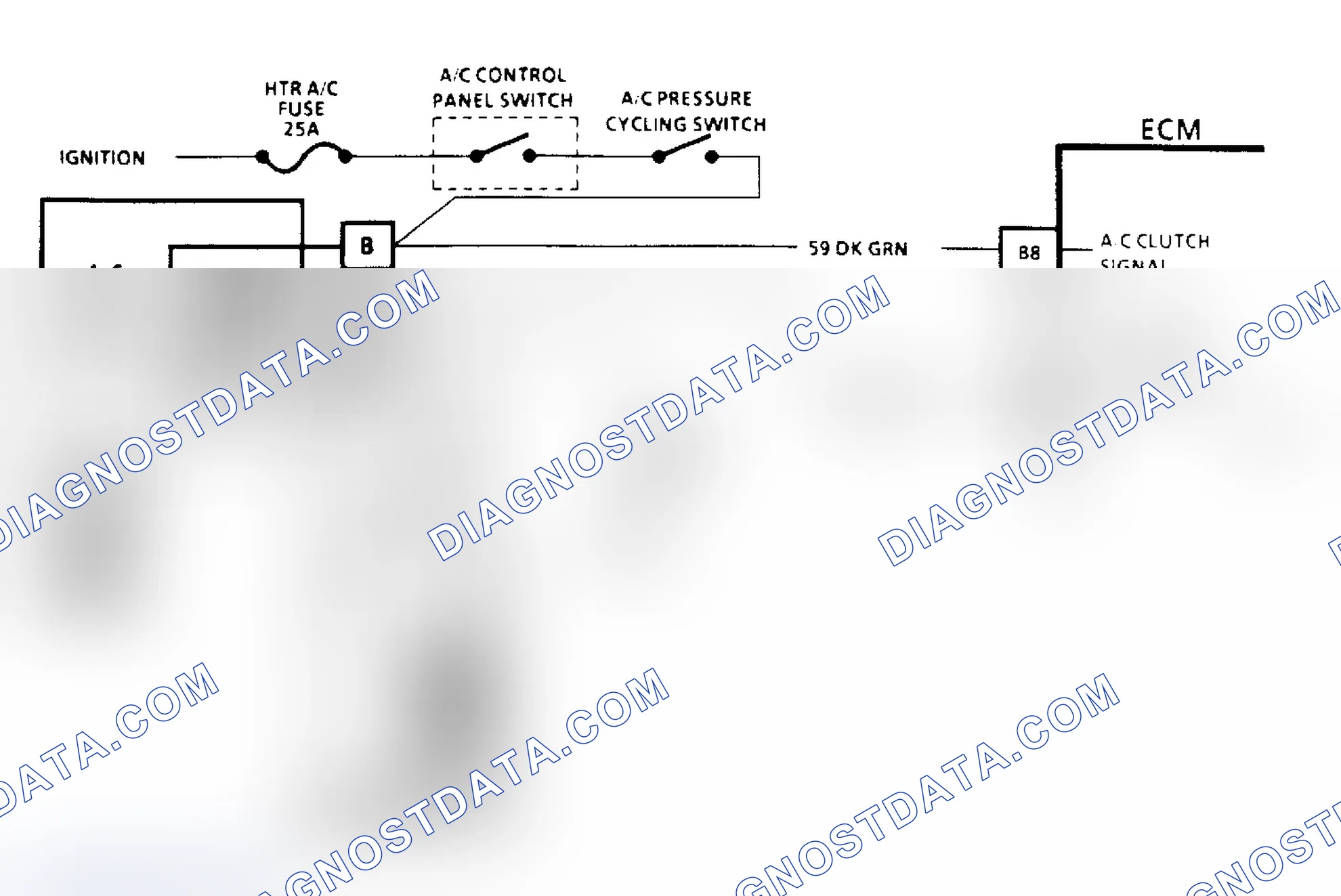 Scheme 122: A/C Clutch Control Diagnosis Schematic (2.8L) (2 of 3)