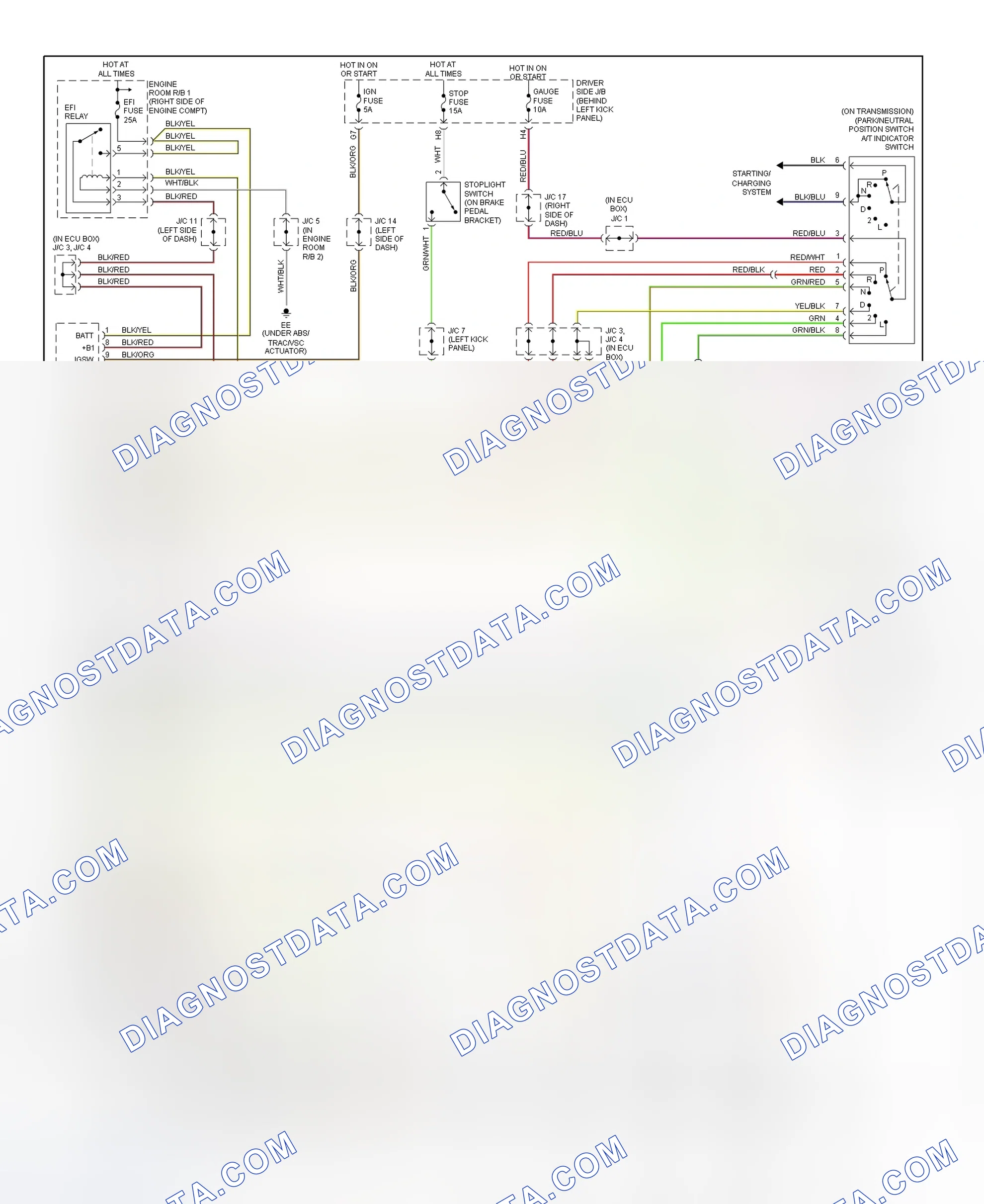 Scheme 40: Transmission Electronic Control System Wiring Diagram (2001 GS 300)