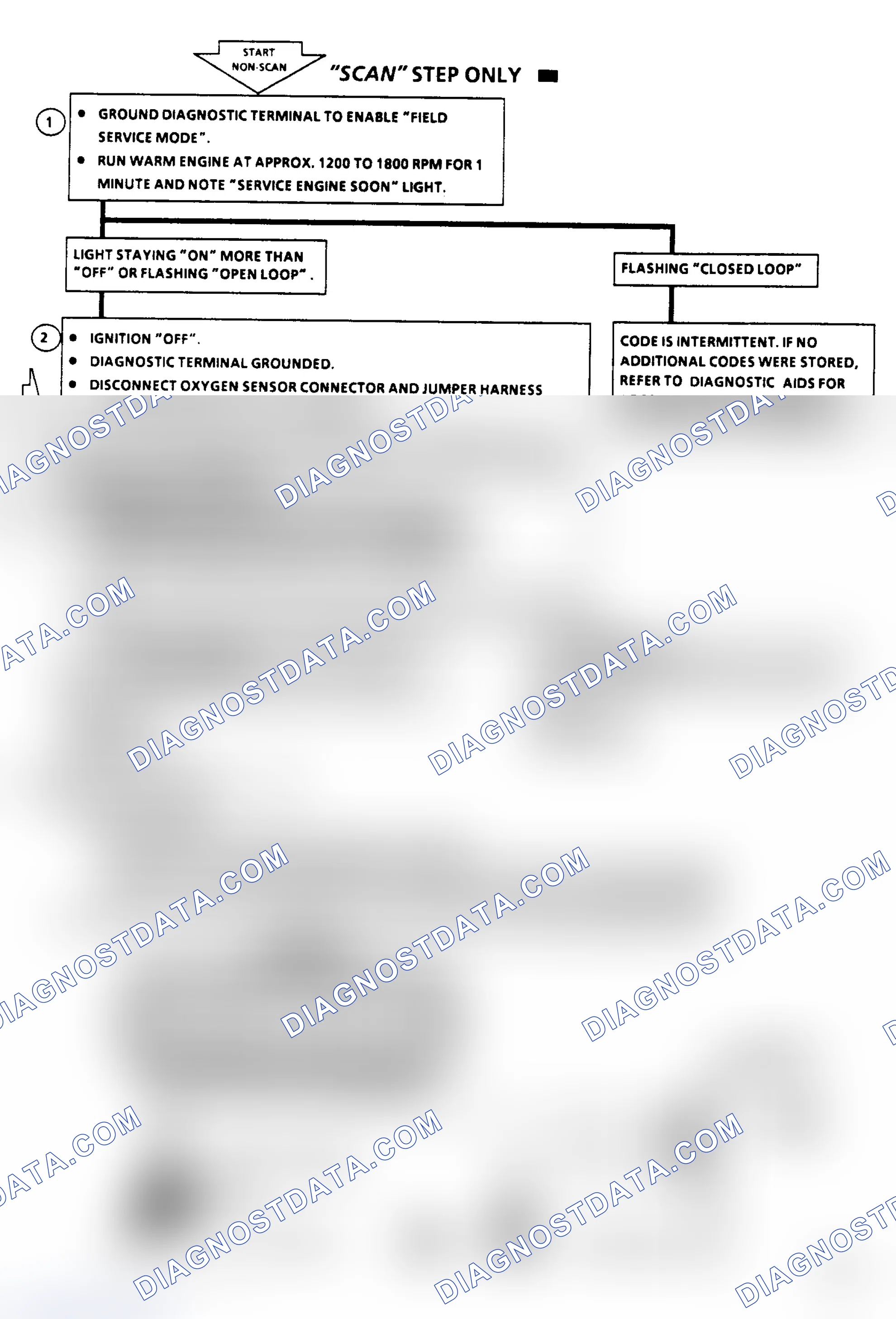 Scheme 259: Code 45 Flow Chart: Rich Exhaust Indication