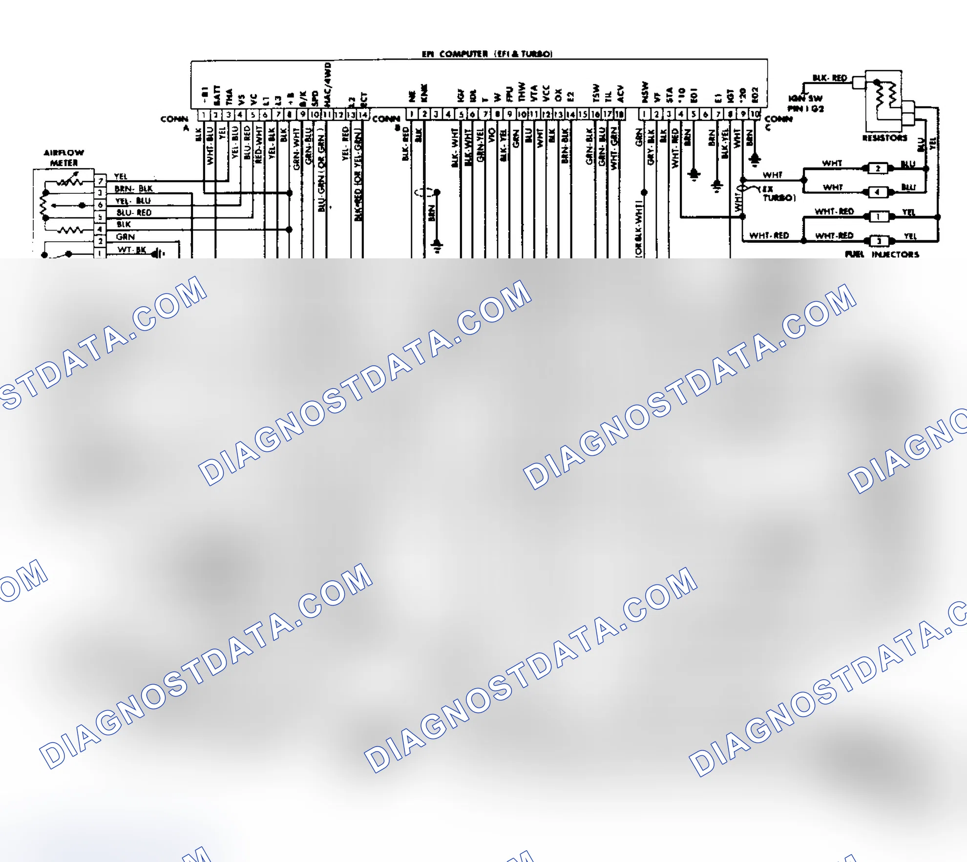 Scheme 61: EFI/TCCS Wiring Diagram (Pickup & 4Runner)