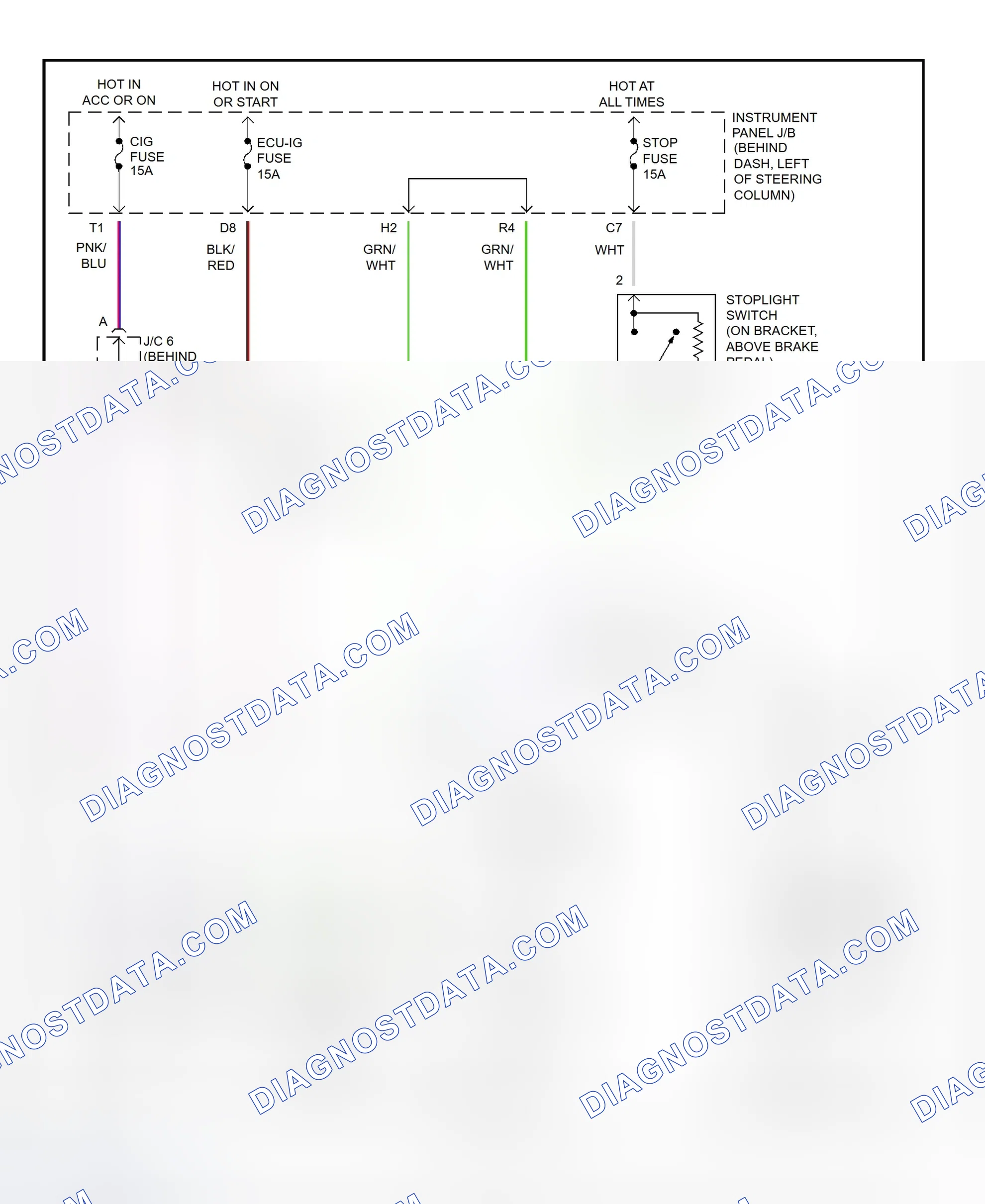 Scheme 371: Shift Interlock System Wiring Diagram (2001 - Toyota Camry 2.2L & 3.0L)