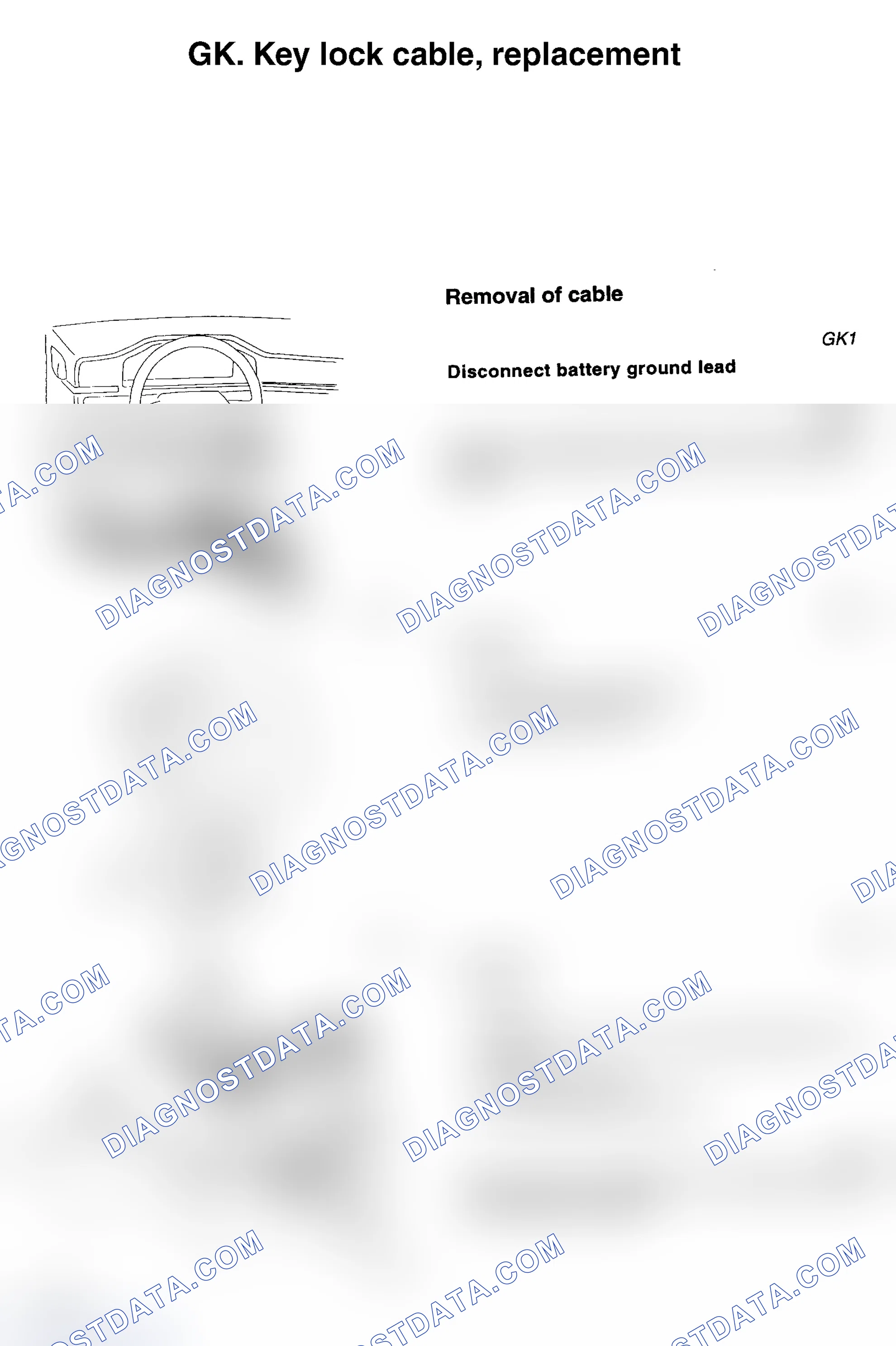 Scheme 31: KEY LOCK CABLE REPLACEMENT - (GK)