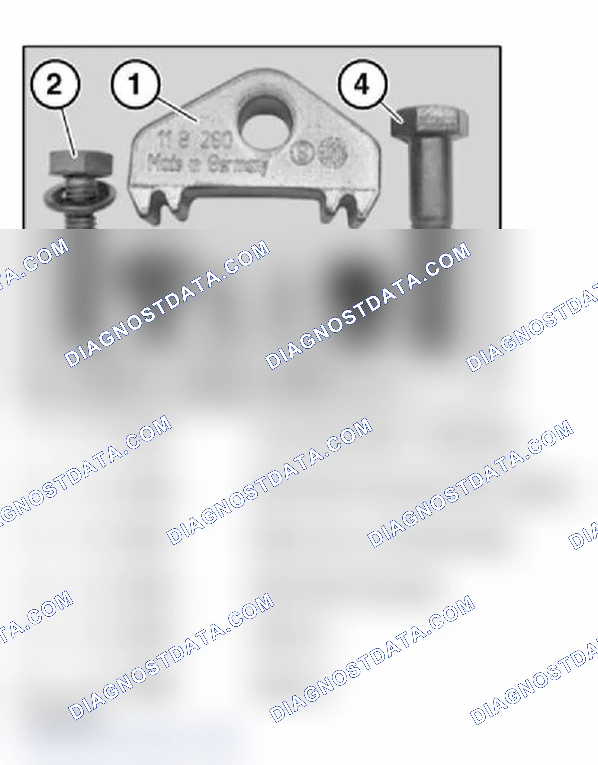 Scheme 432: 11 9 260 Counter support with screw connection