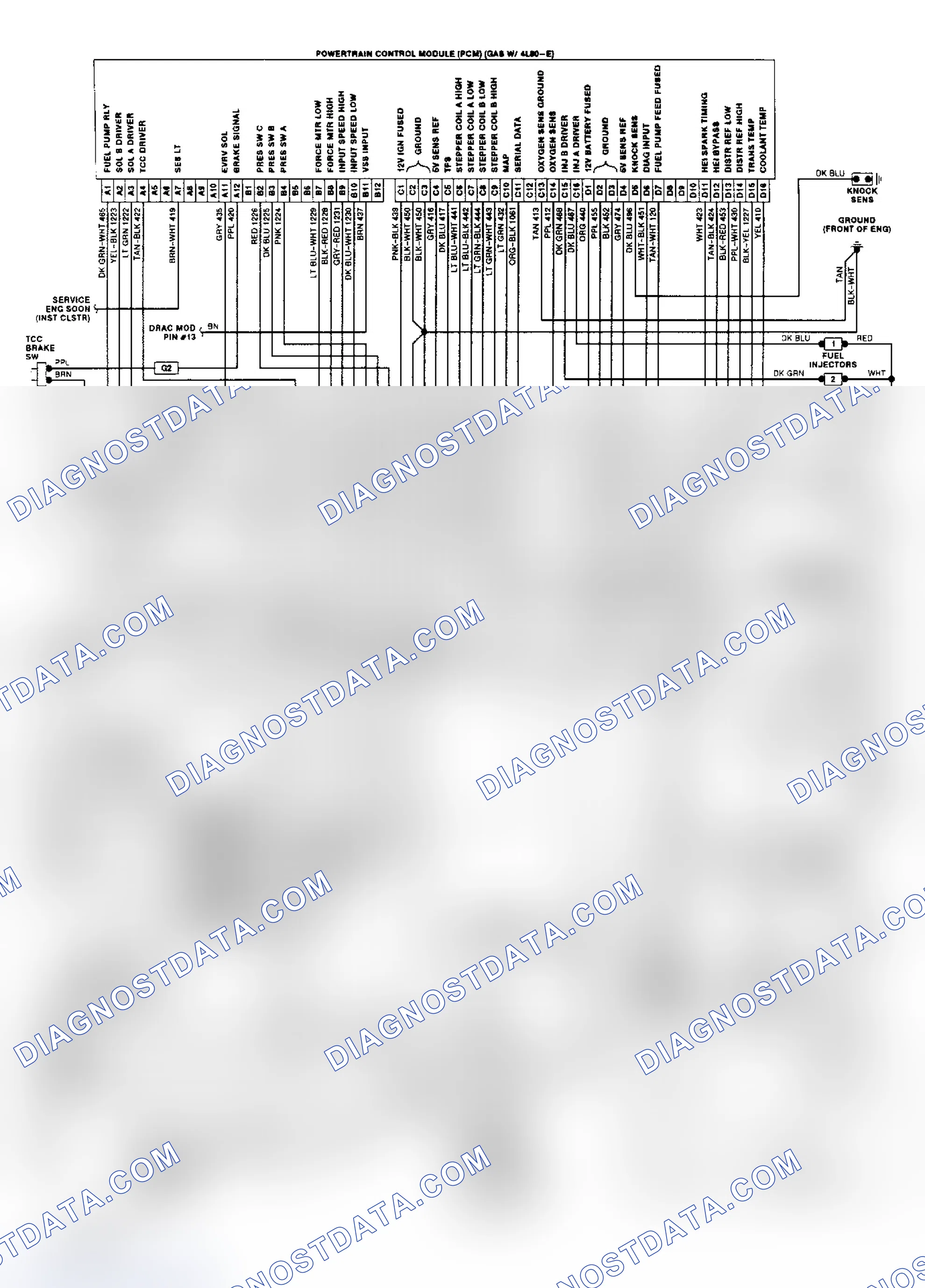 Scheme 17: Wiring Diagram ("P" Series Chassis 4.3L, 5.7L & 7.4L W/4L80-E Trans.)