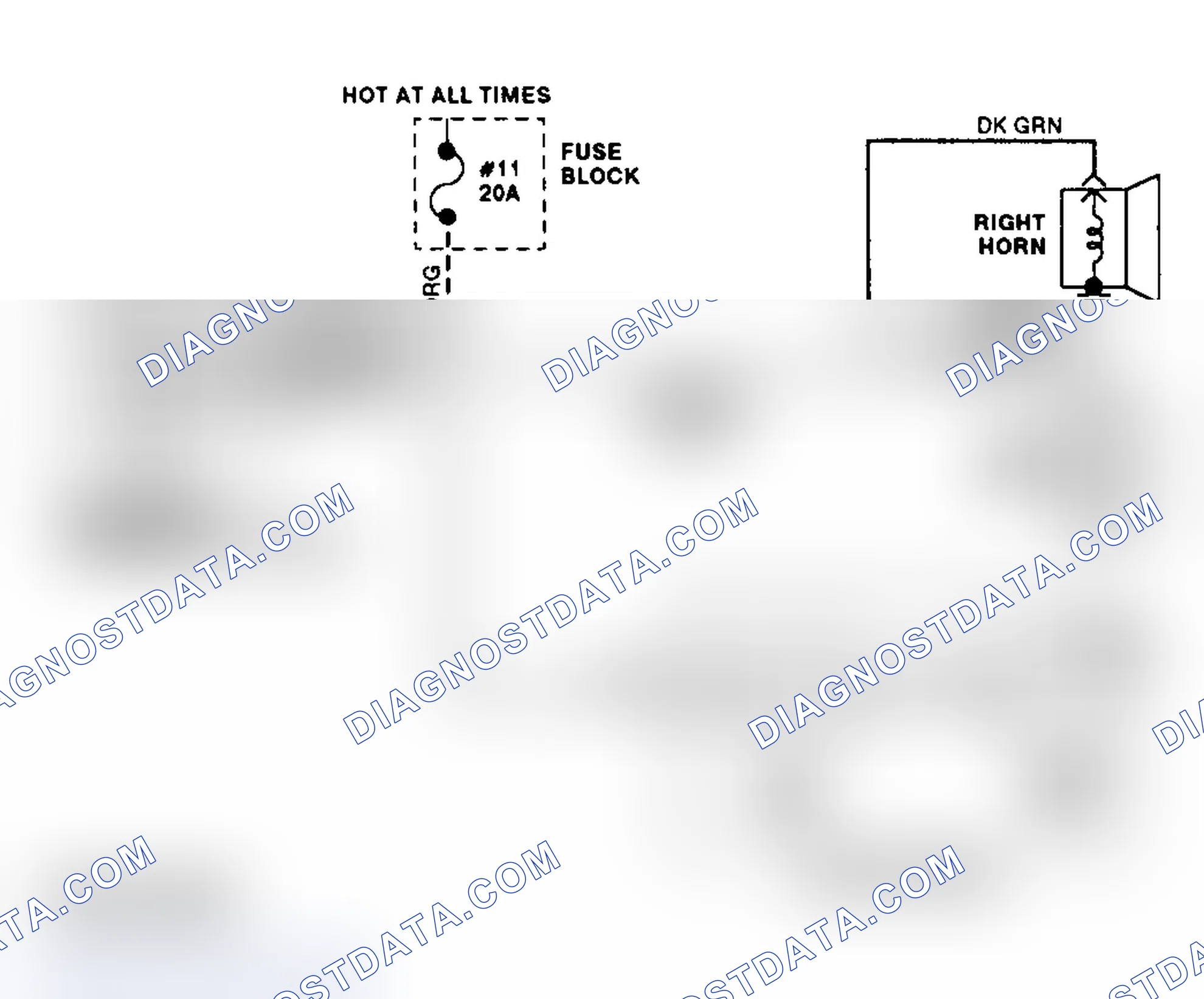 Scheme 8: Horn Circuit Wiring Diagram (Beretta & Corsica)