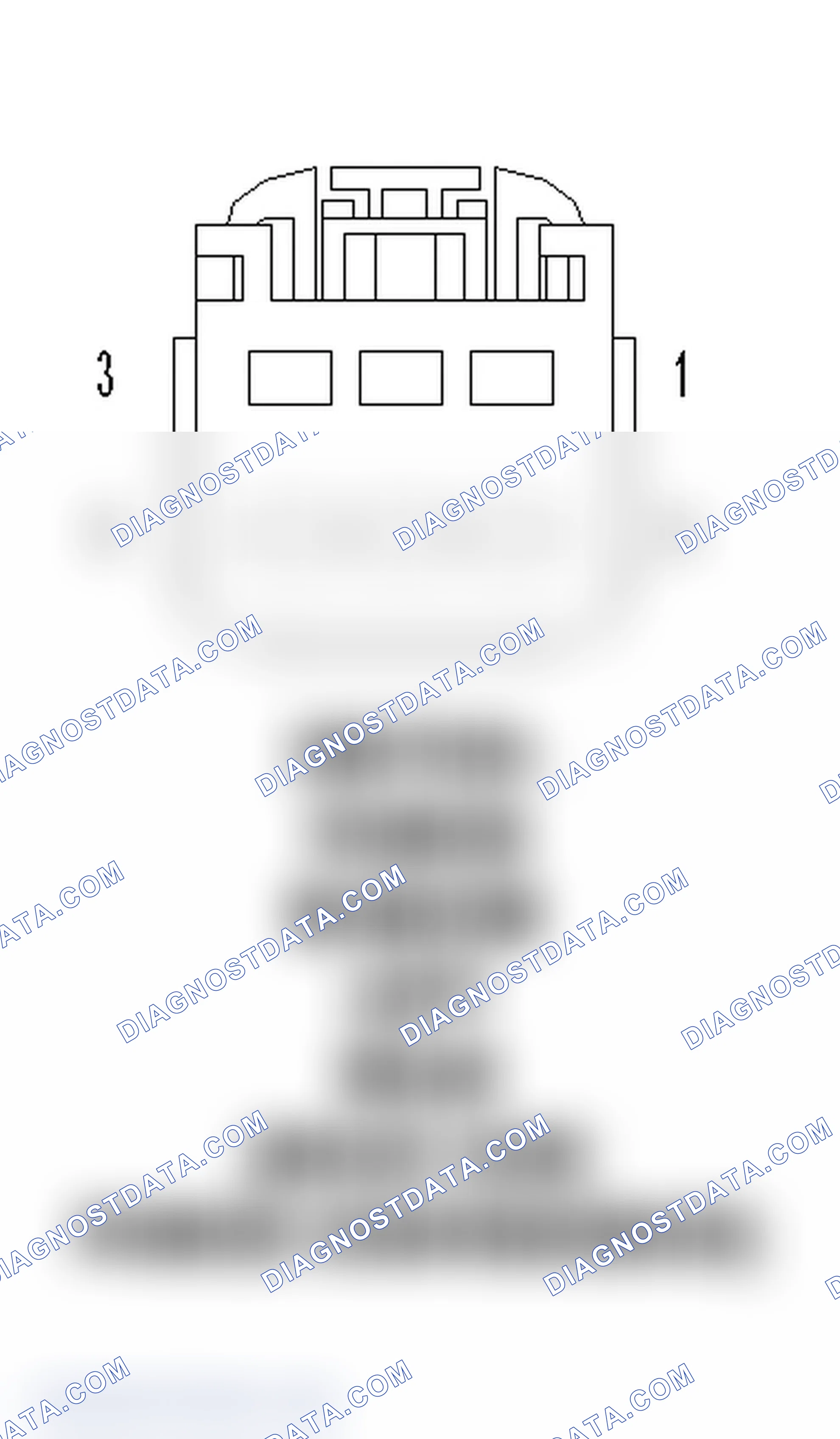 Scheme 69: Left Rear Power Window Switch (Quad Cab/Power Convenience) Connector End View