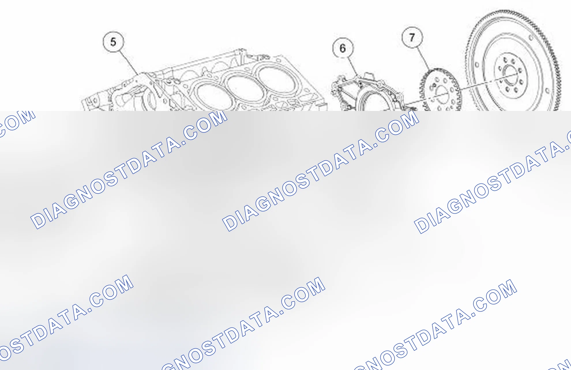 Scheme 1705: Lower Engine Block (View 1)
