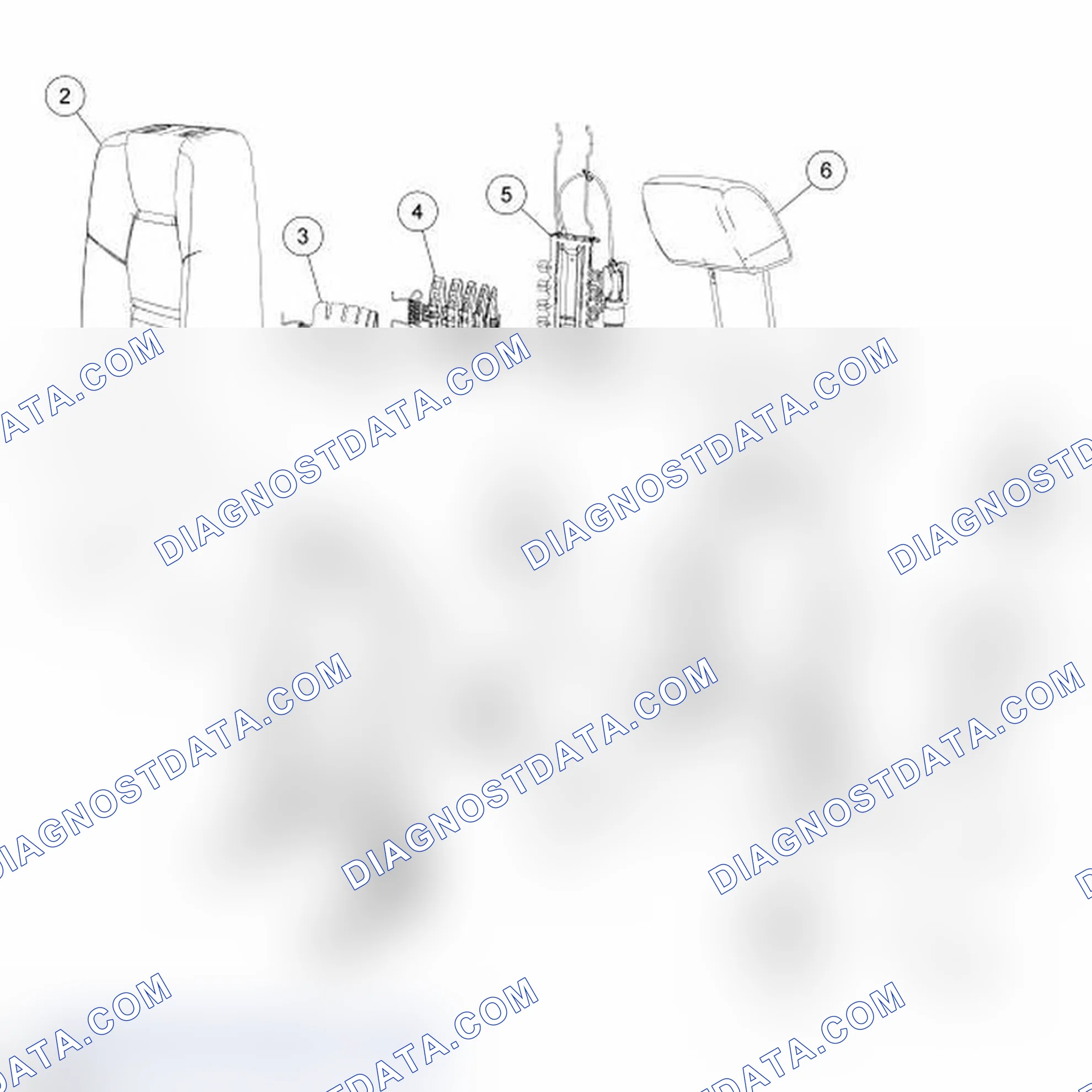 Scheme 125: Seat - Exploded View, Front