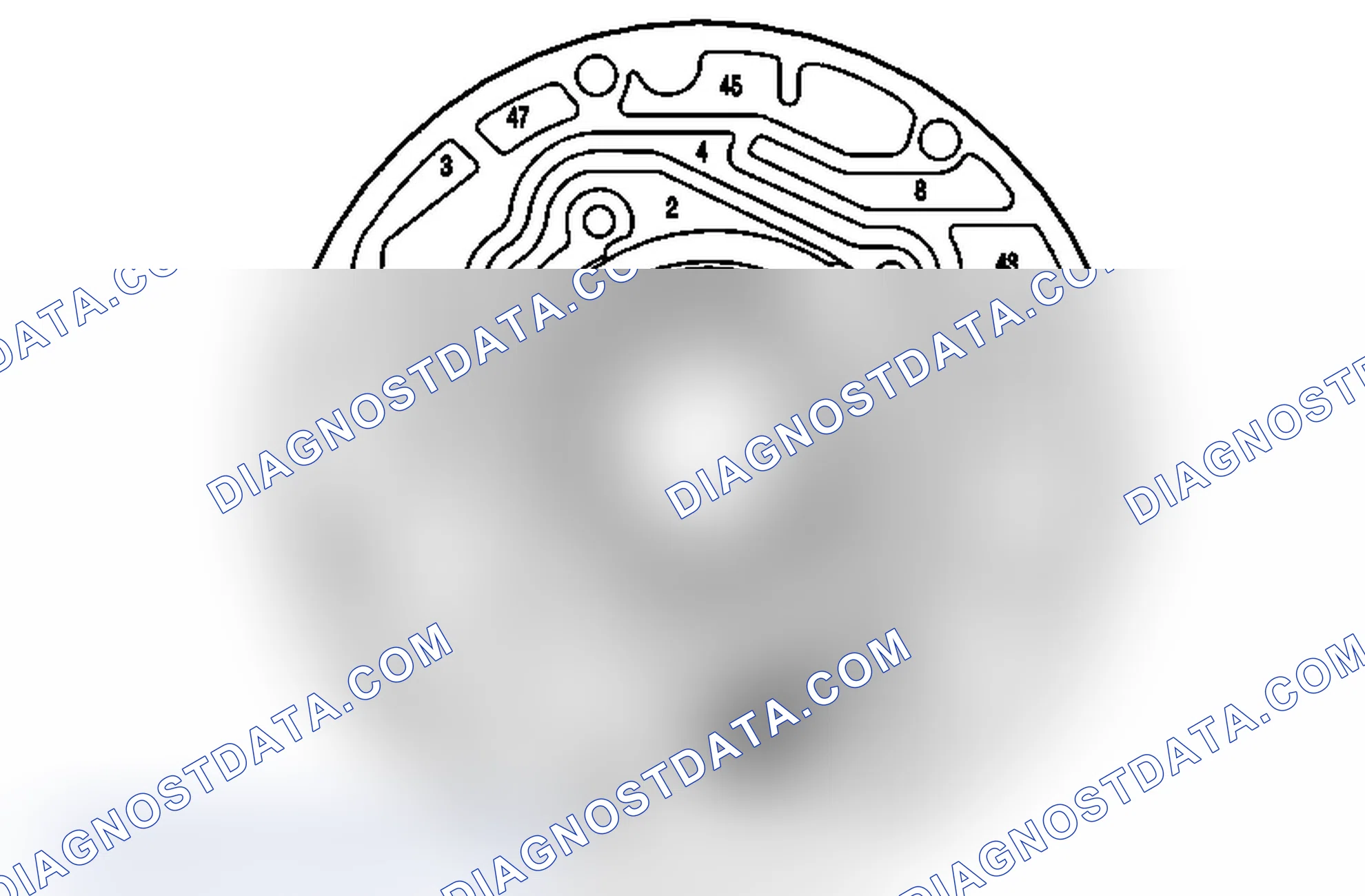 Scheme 24: Pump Body Fluid Passages (Pump Cover Side)