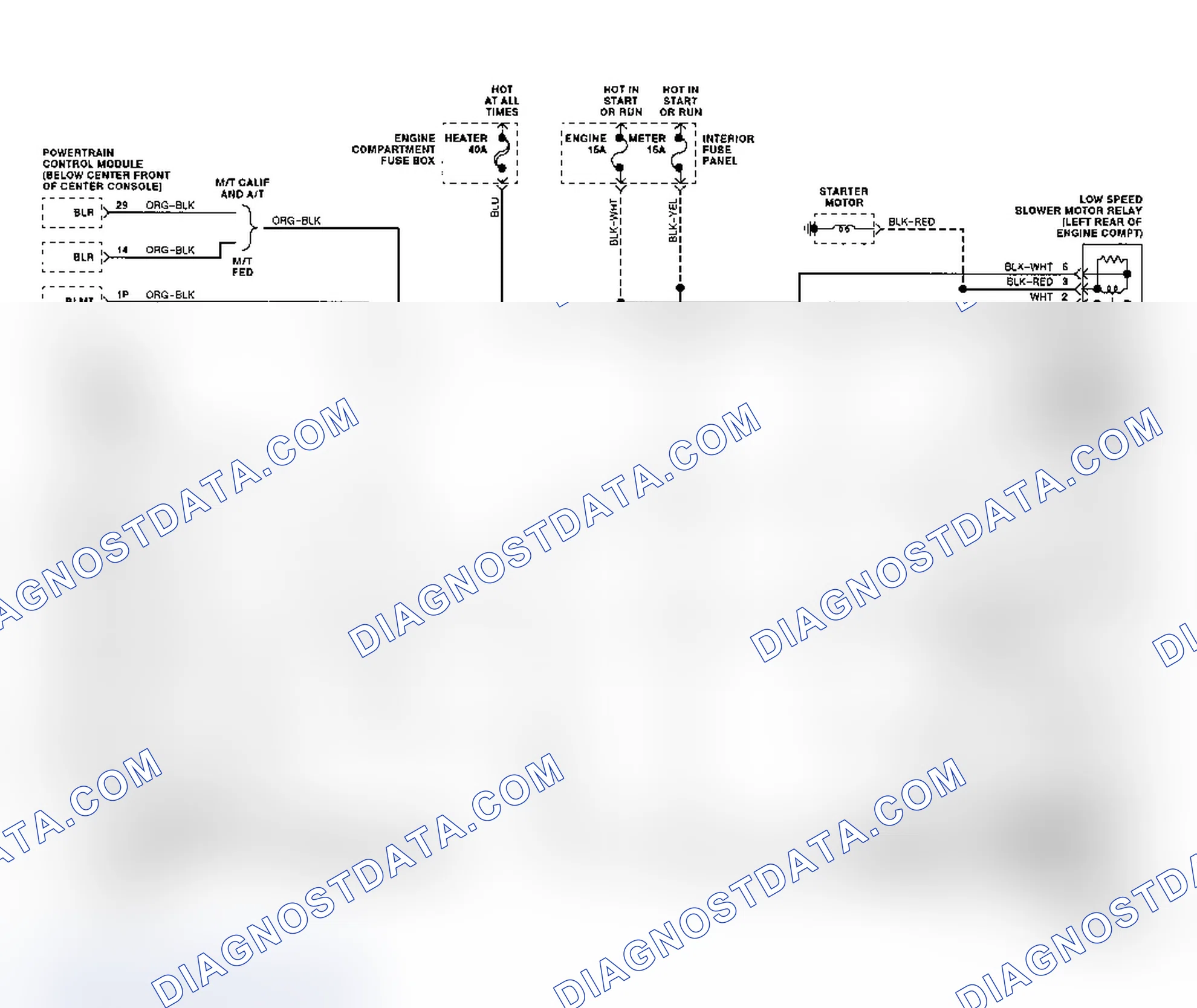 Scheme 301: Code 72 Schematic ("C" & "K" Series Diesel) VSS Circuit Loss Transmission Output Signal