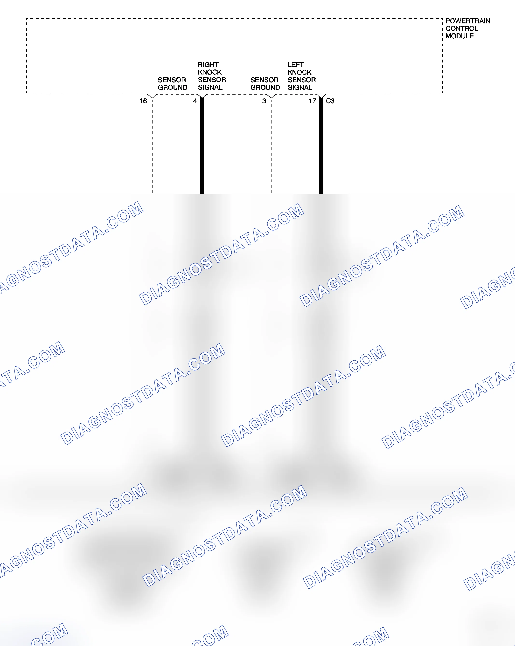 Scheme 166: P0325-KNOCK SENSOR 1 CIRCUIT HIGH