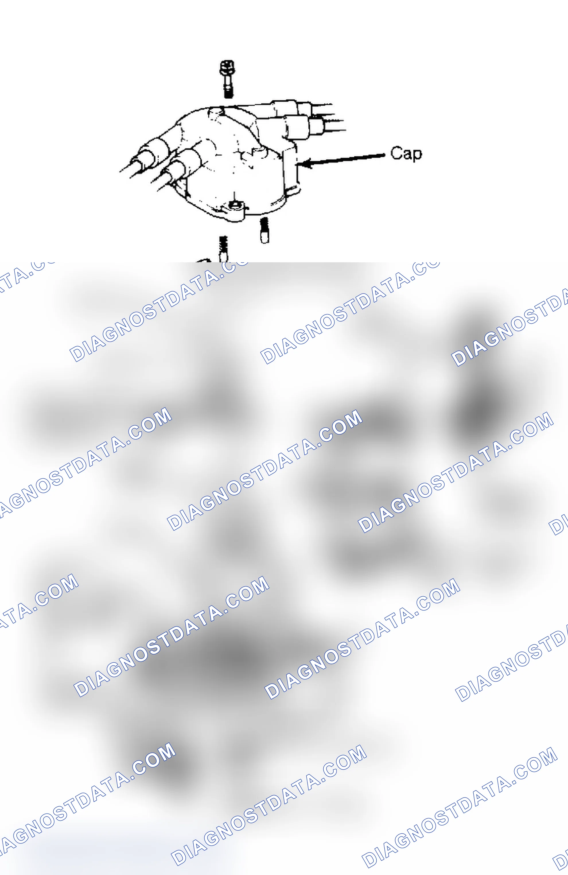 Scheme 6: Exploded View of Typical Integrated Ignition Distributor Courtesy Toyota Motor Sales U.S.A., Inc.