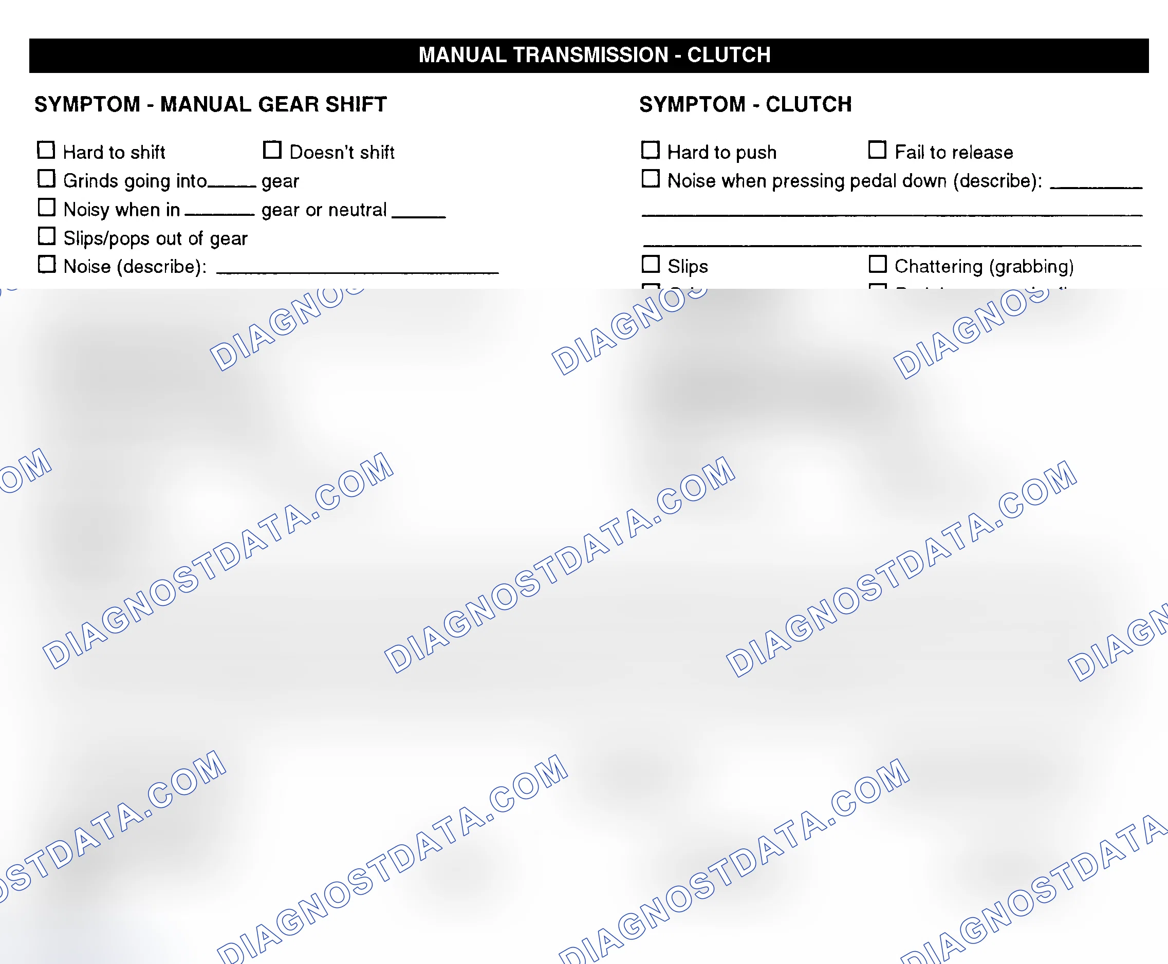 Scheme 10: Manual Transmission & Clutch