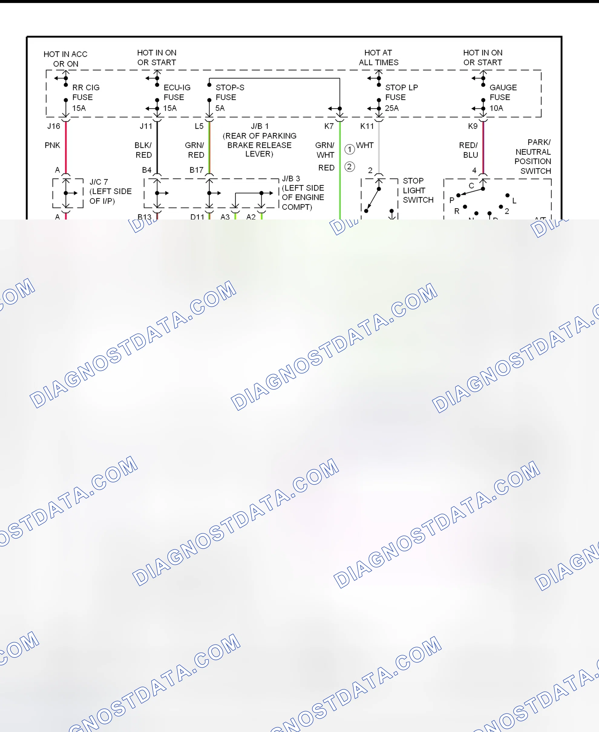 Scheme 7: Shift Interlock System Wiring Diagram (1995-96 LS400)