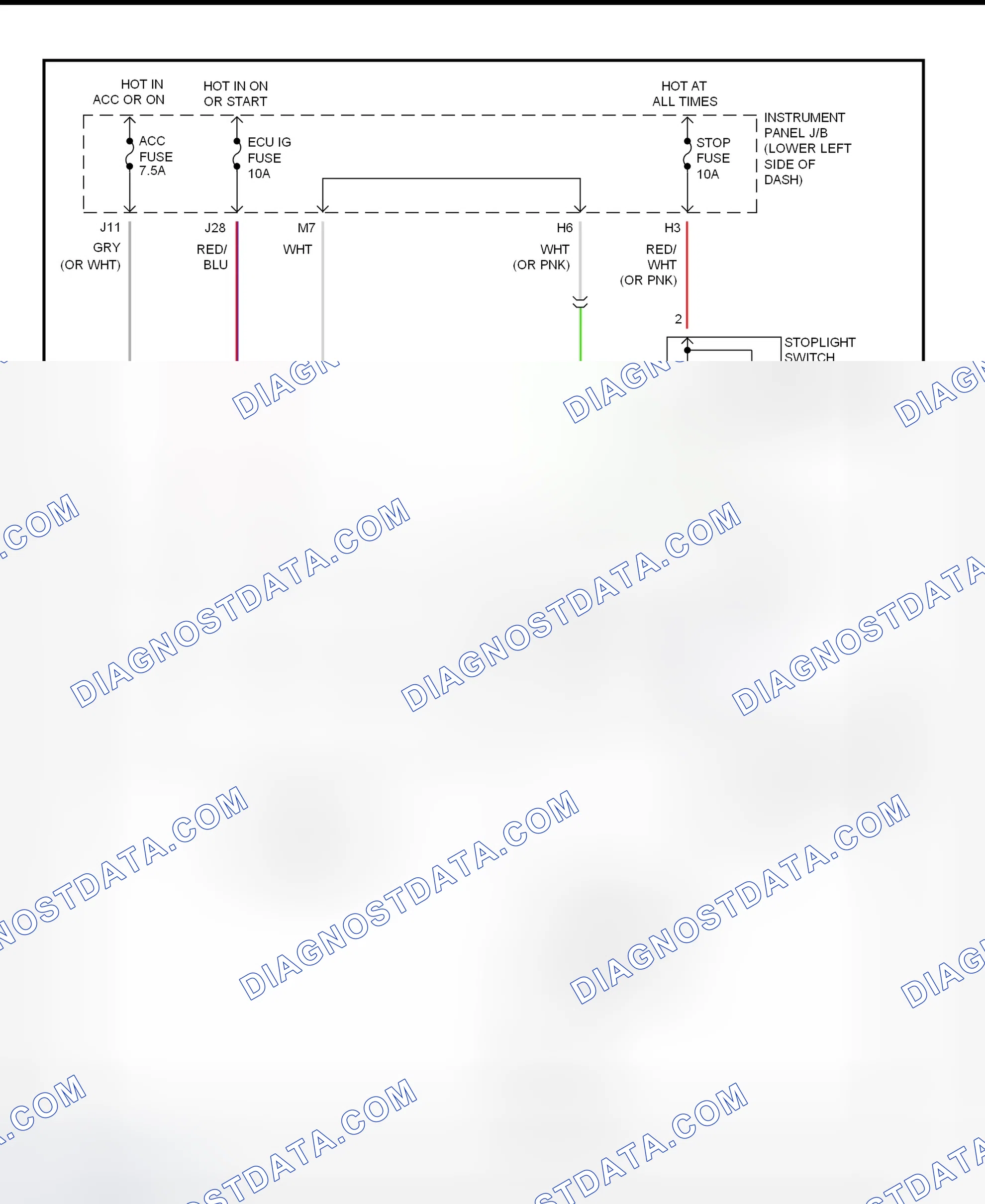Scheme 306: Shift Interlock System Wiring Diagram (2001 - Toyota RAV4)