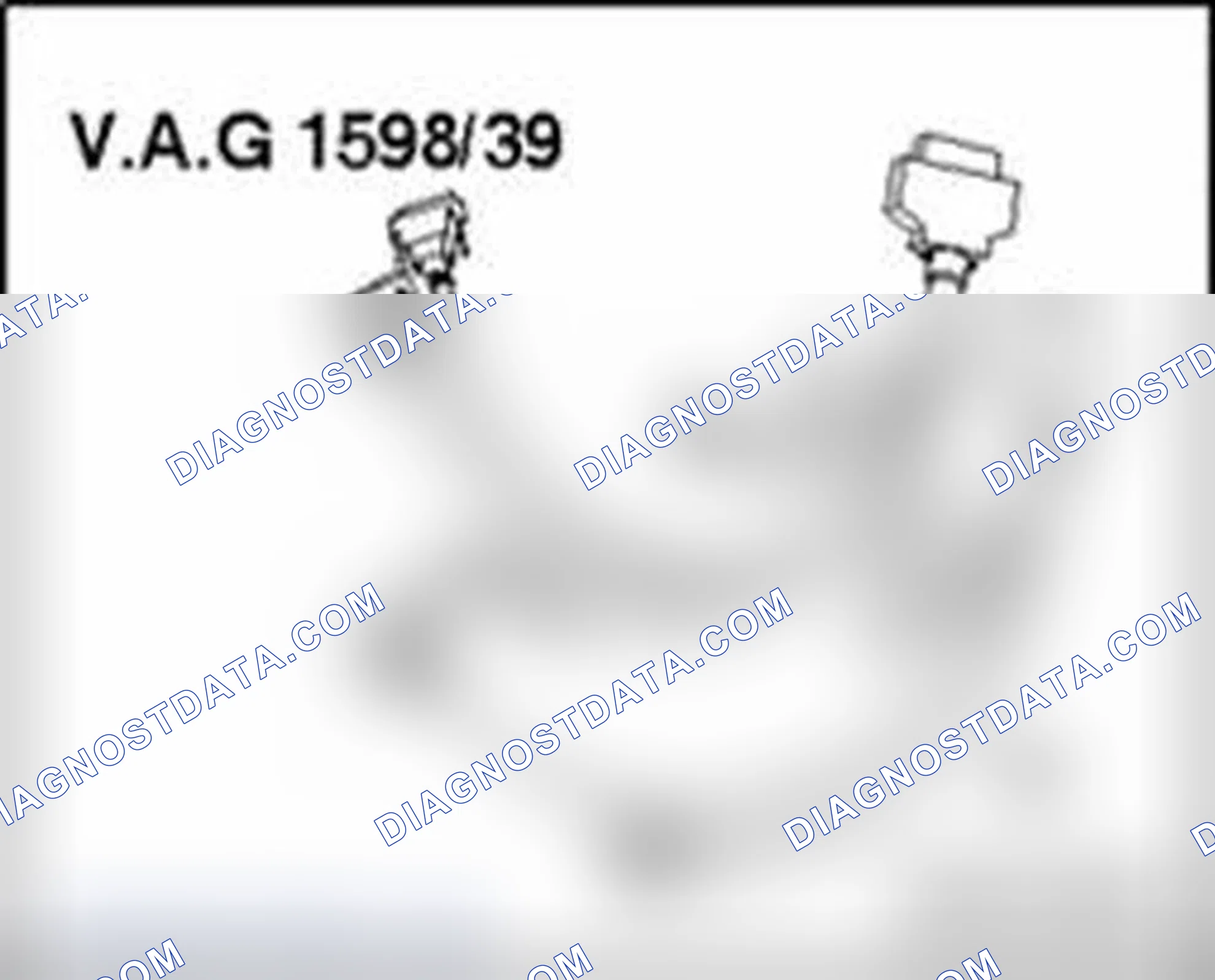 Scheme 971: Wiring and components, checking with Test box V.A.G 1598/42