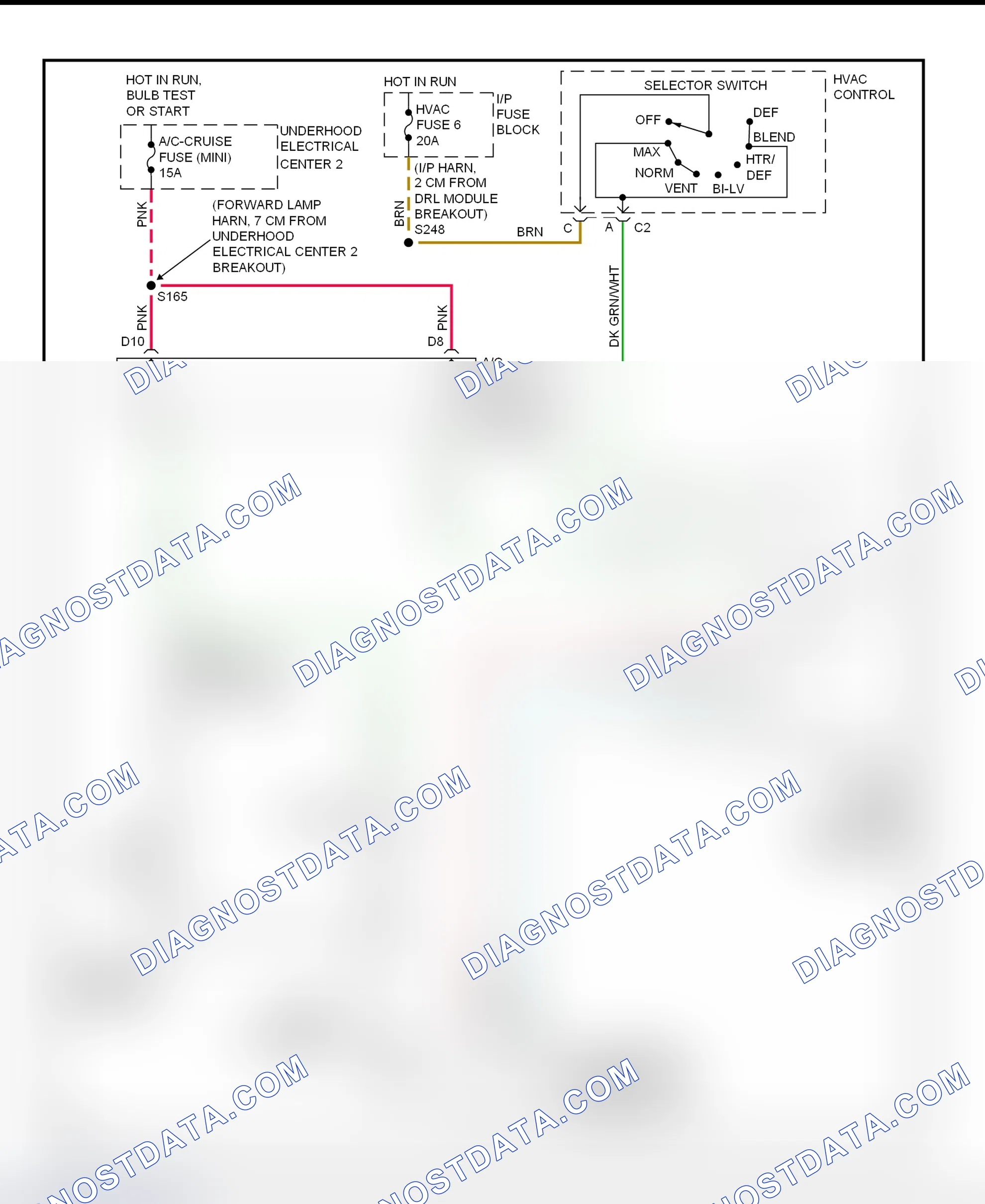 Scheme 7: A/C Compressor Clutch Control Circuit Wiring Diagram (Camaro & Firebird - With 5.7L VIN G Engine)