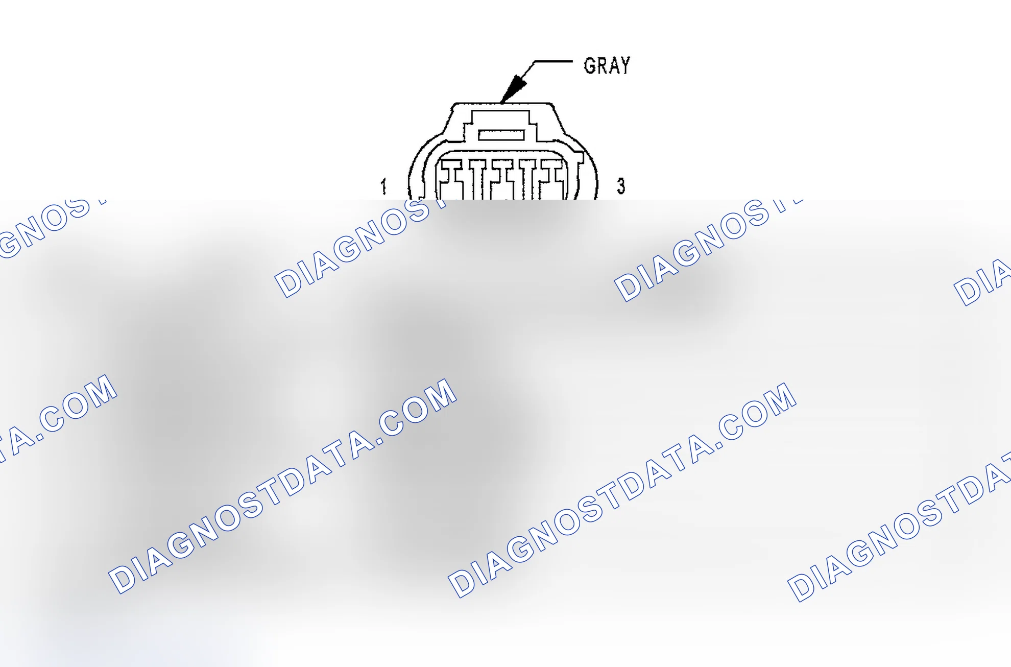 Scheme 312: CAMSHAFT POSITION SENSOR HARNESS CONNECTOR END VIEW