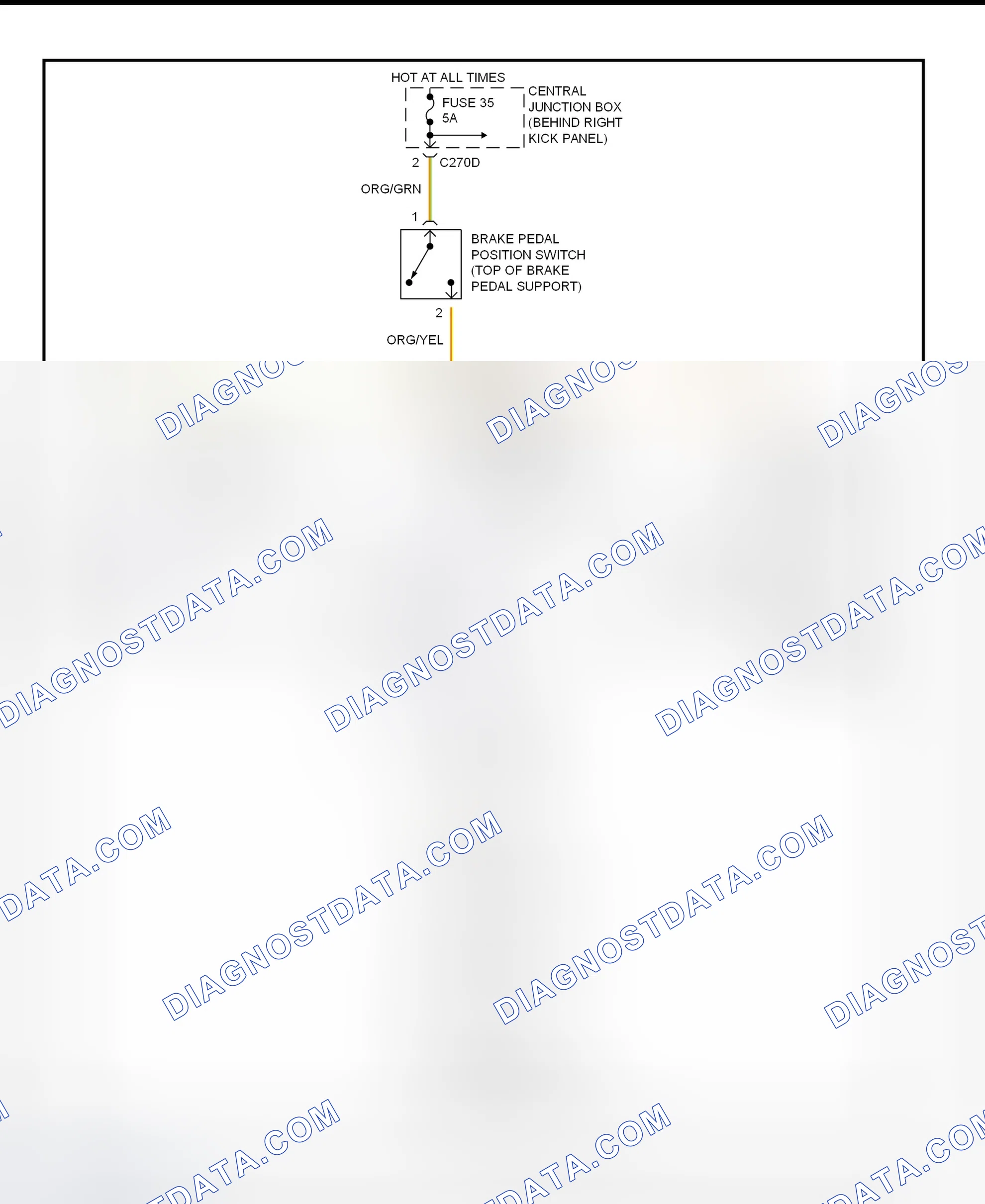 Fig. 205: Shift Interlock System Wiring Diagram (2002 LS - Without Interactive Vehicle Dynamics)