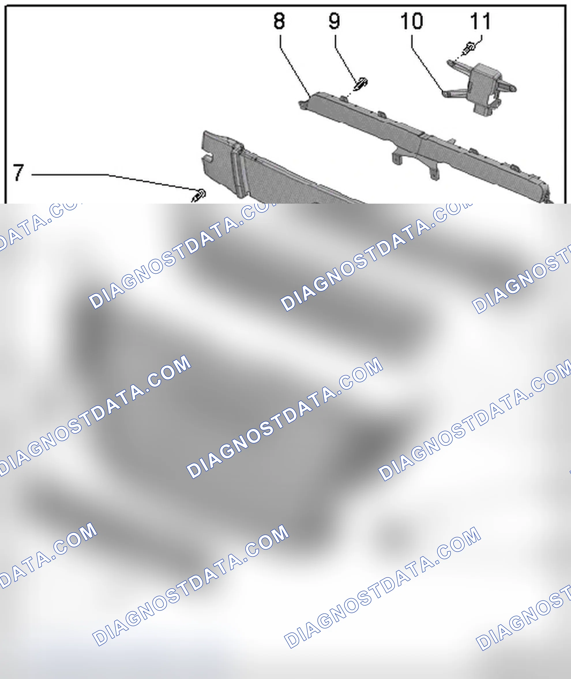 Scheme 6: RADIATOR GRILLE ASSEMBLY OVERVIEW - AUDI RS 5