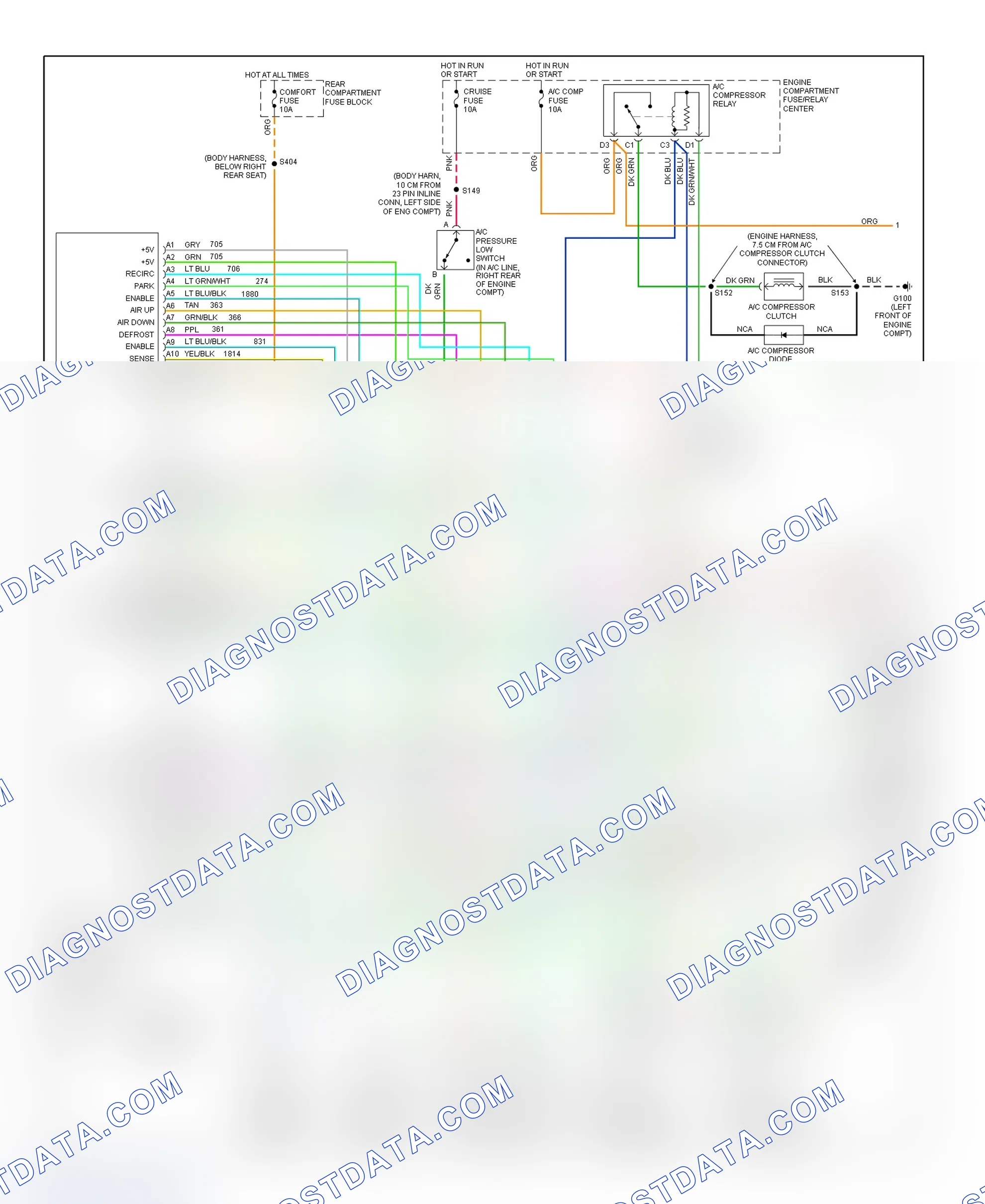 Scheme 11: Automatic A/C-Heater System Wiring Diagram (Eldorado - 1 Of 2)