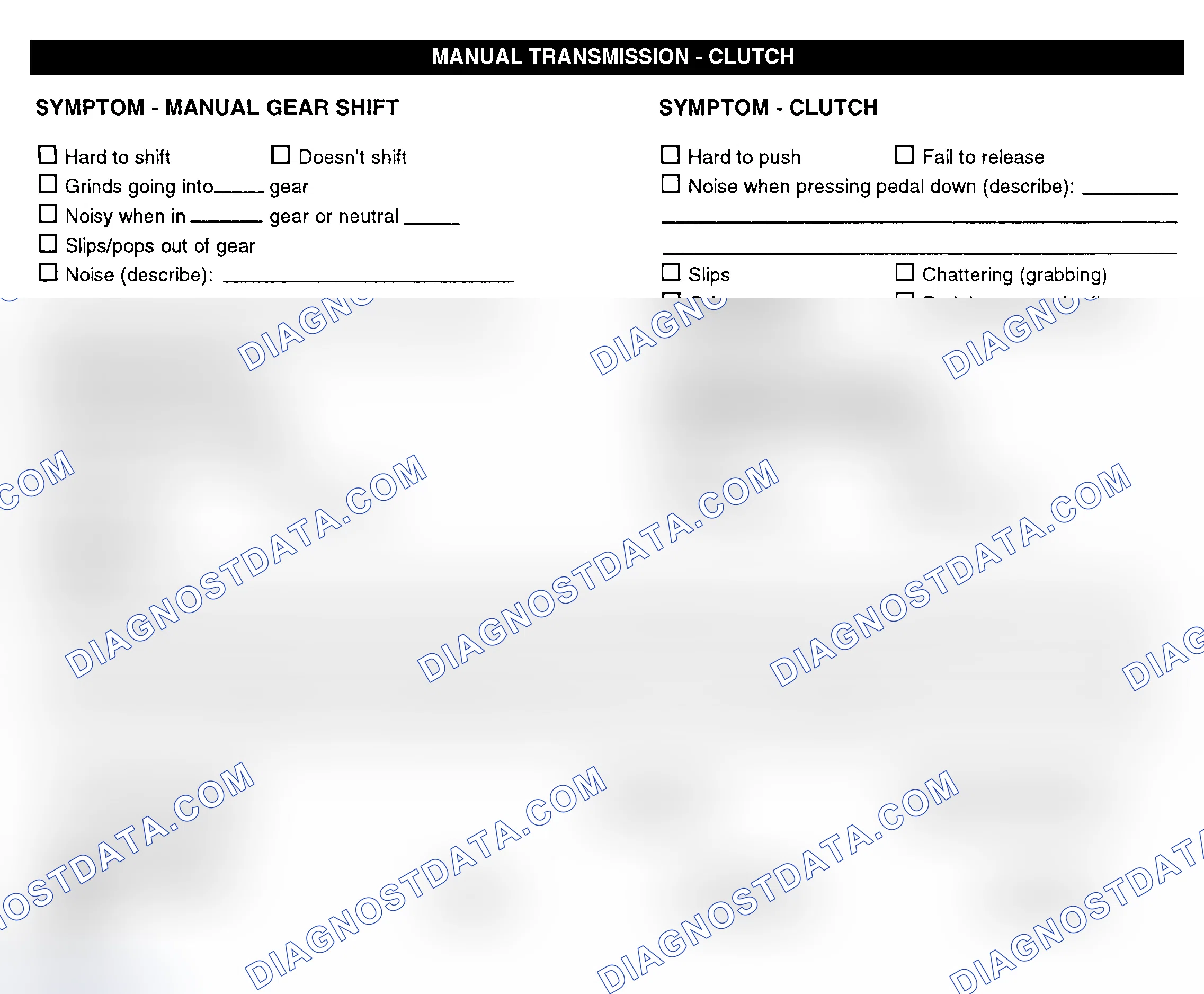 Scheme 10: Manual Transmission & Clutch