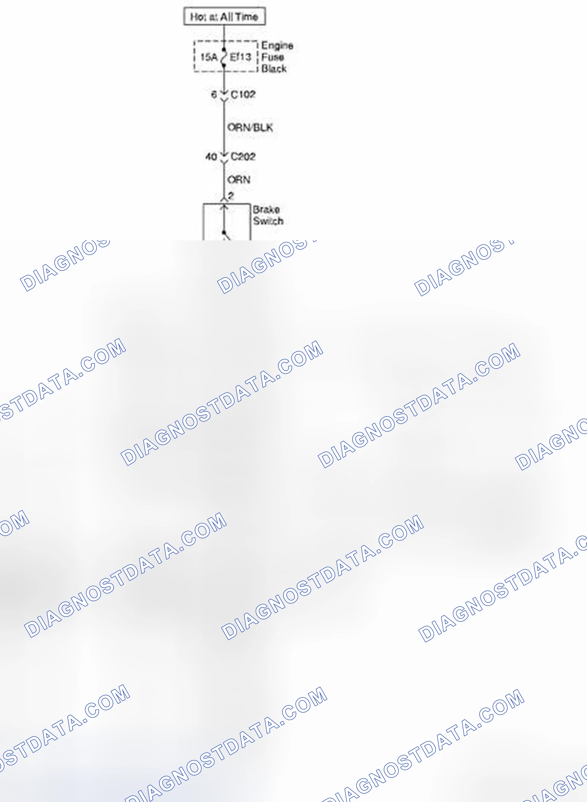 Scheme 14: Stoplamps Circuit Diagram (For STATION WAGON Model)