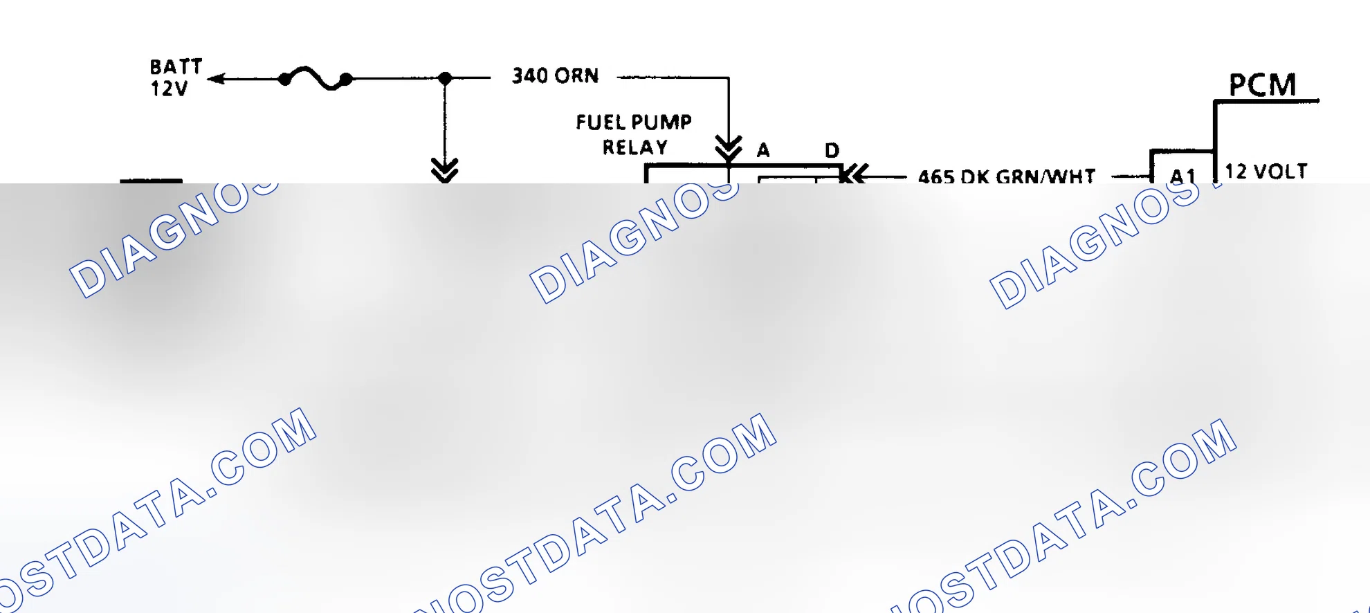 Scheme 141: Code 54 Schematic (G Series W/4L80-E Trans.) Fuel Pump Circuit