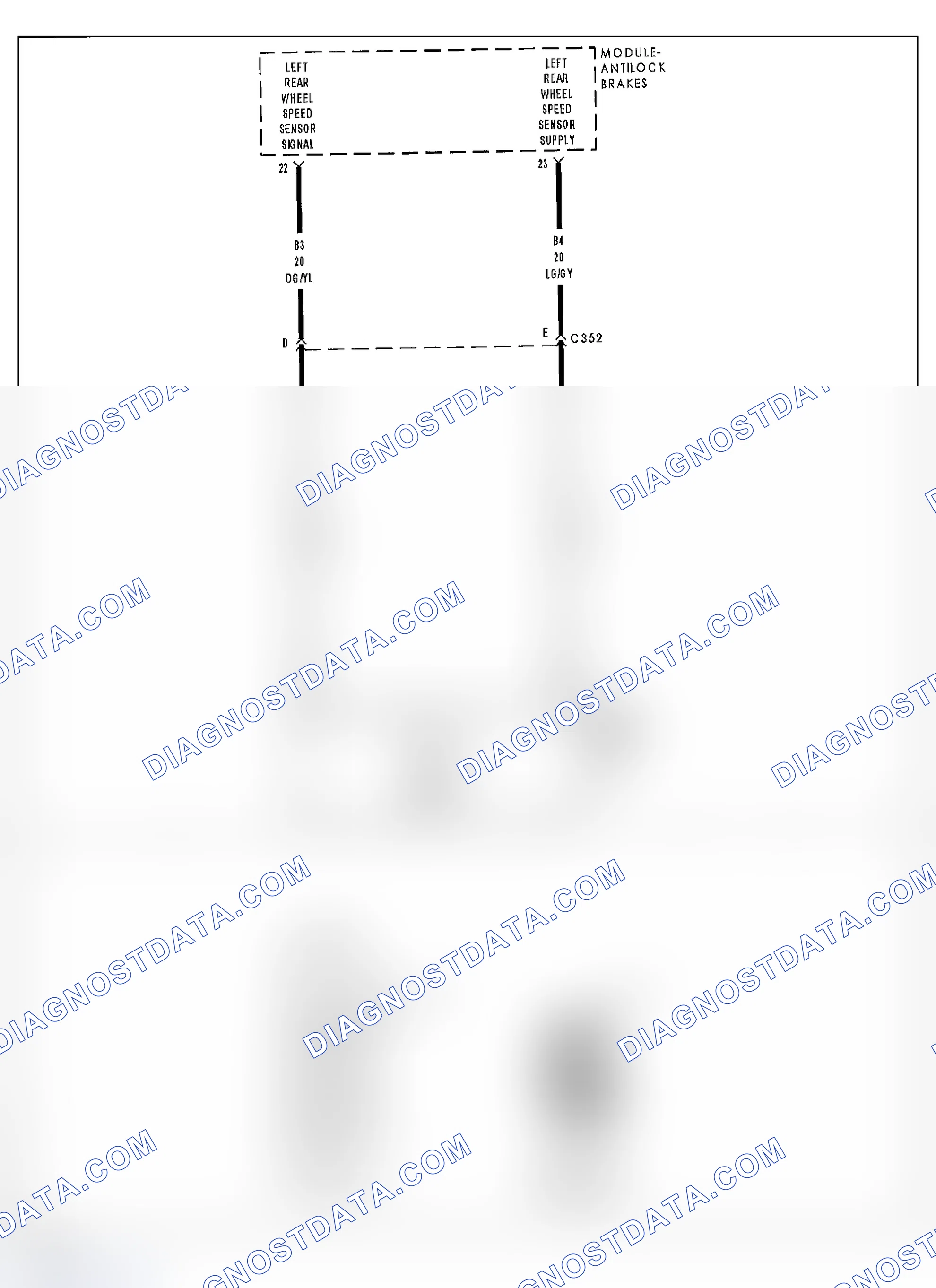 Scheme 102: C1020-LEFT REAR WHEEL SPEED SENSOR CIRCUIT