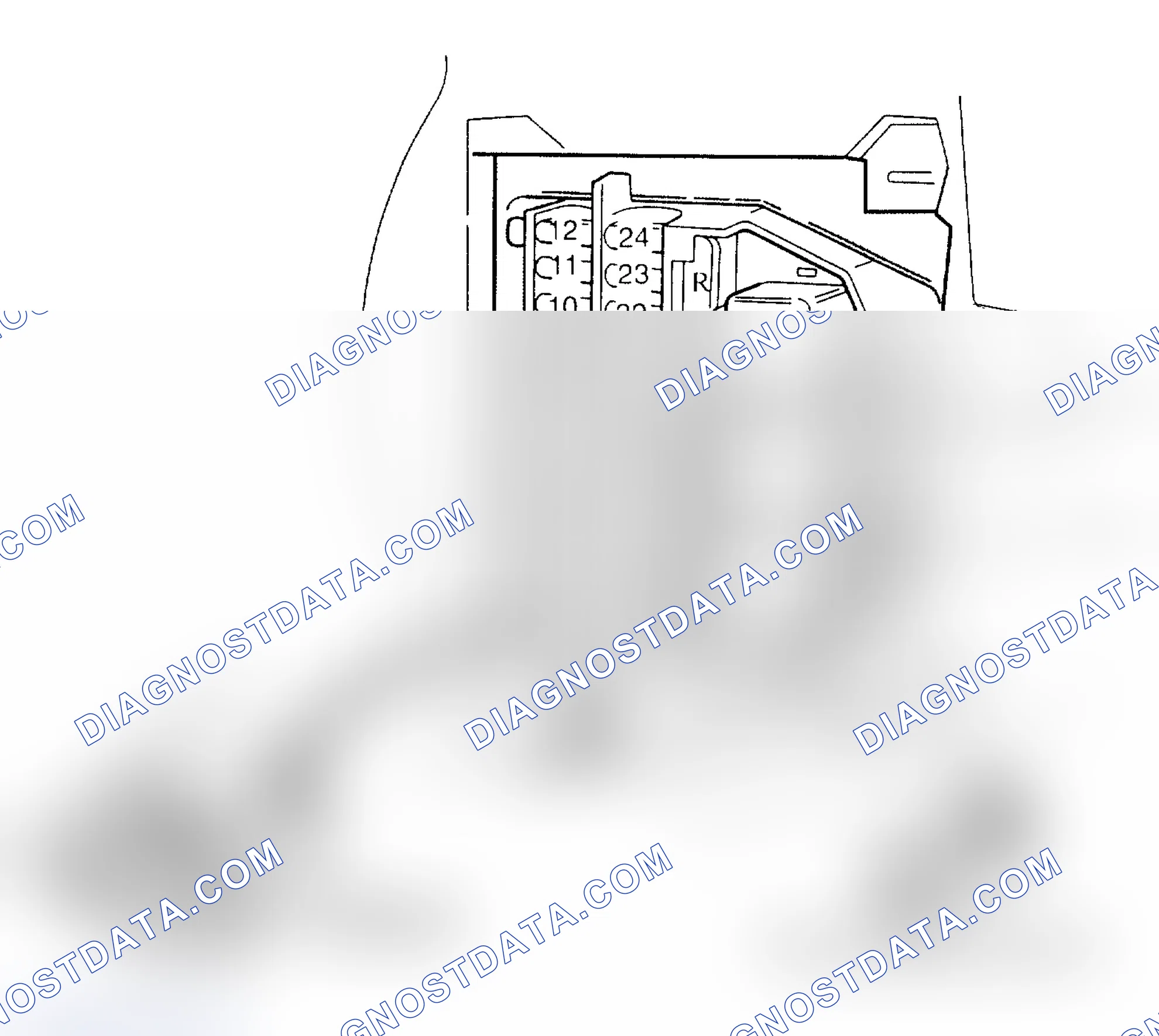 Scheme 14: INTERIOR FUSE PANEL IDENTIFICATION (1995-96)