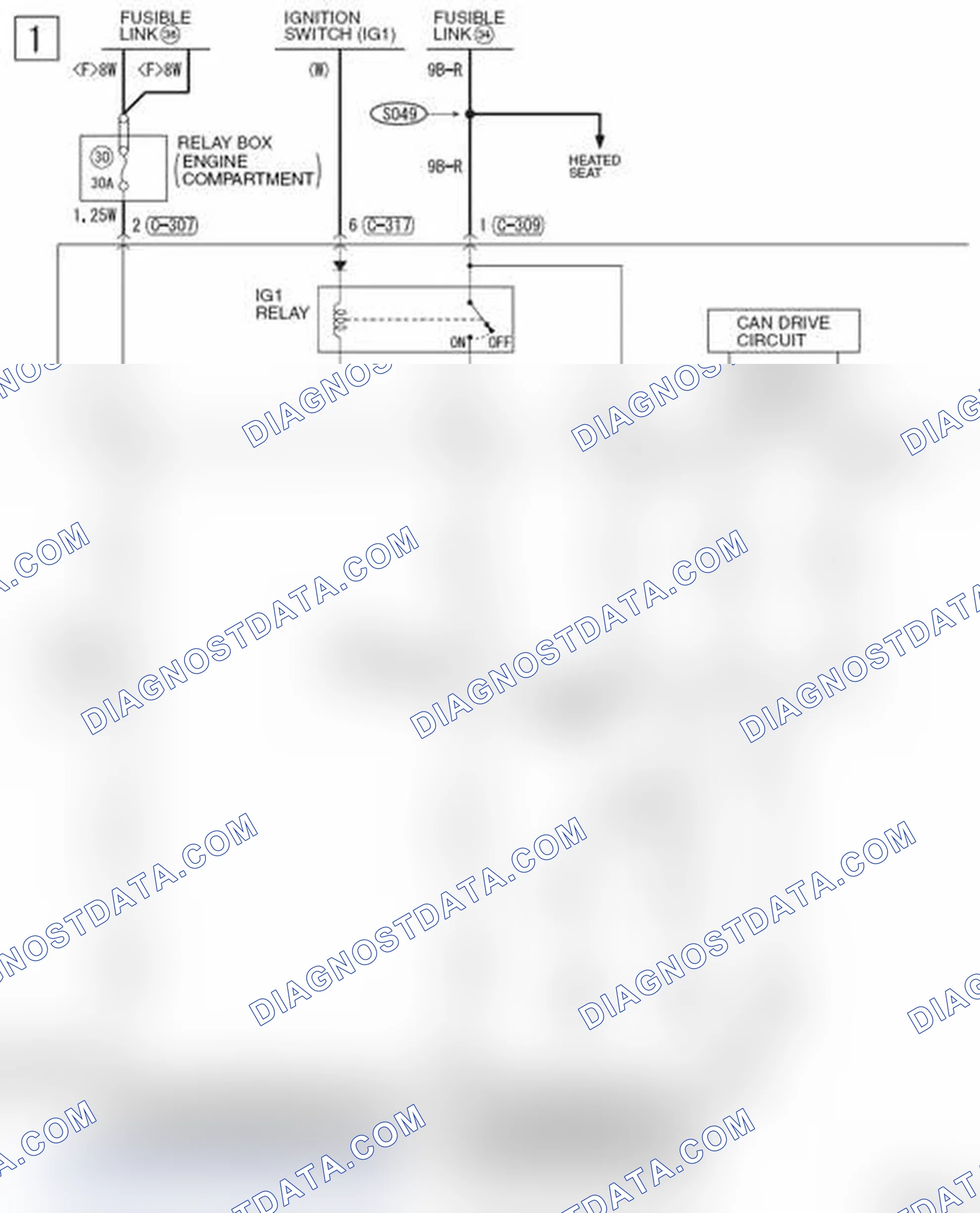 Scheme 267: BRAKE WARNING LIGHT, FUEL WARNING LIGHT AND OIL PRESSURE WARNING LIGHT