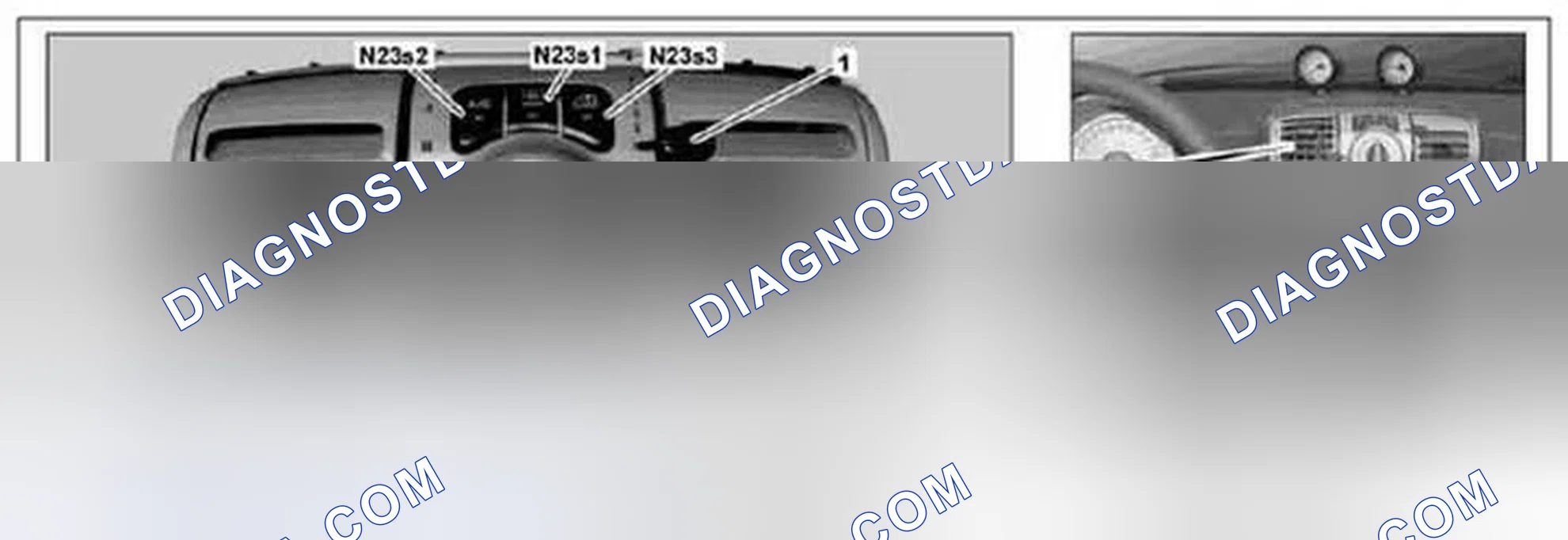 Scheme 11: Component description for the heater/air conditioning operating unit - GF83.40-P-3001MCU