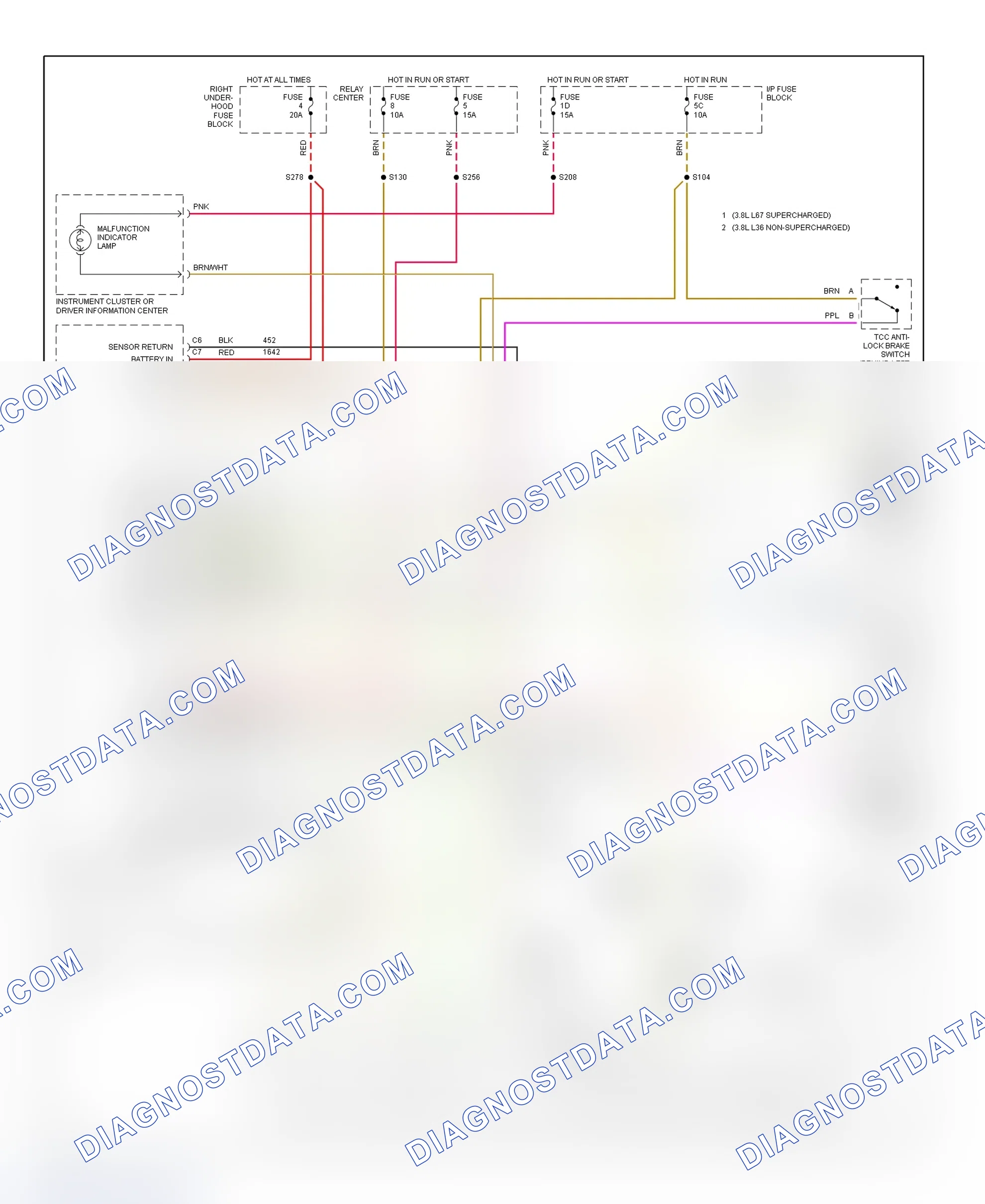 Scheme 137: 1995 "C" & "H" Bodies - 3.8L (Bonneville, Eighty-Eight, LeSabre, Ninety-Eight & Park Avenue) Schematic
