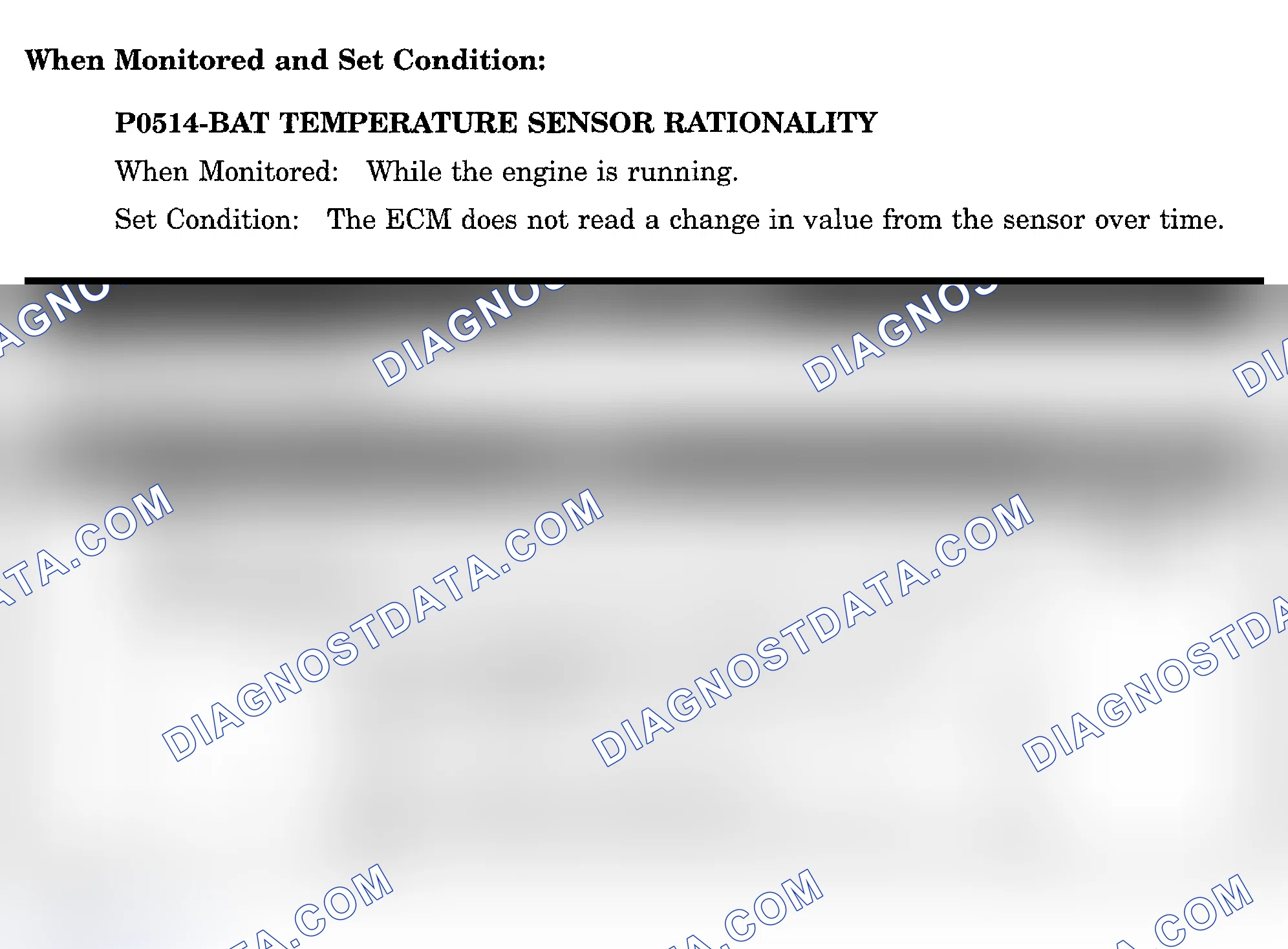 Scheme 902: DTC P0514: BAT TEMPERATURE SENSOR RATIONALITY