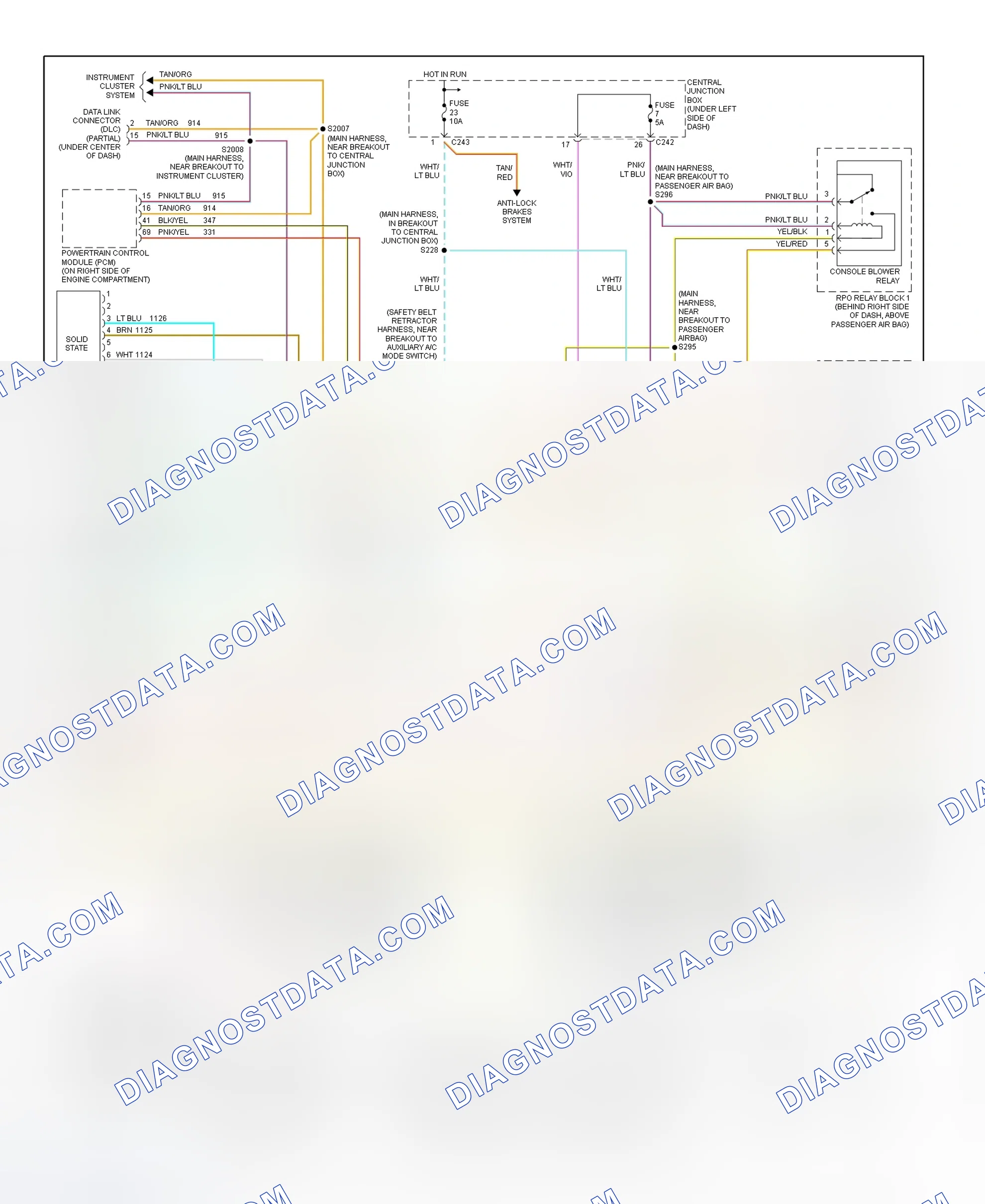 Scheme 32: Automatic A/C-Heater System Wiring Diagram (2001 Navigator - 2 Of 3)