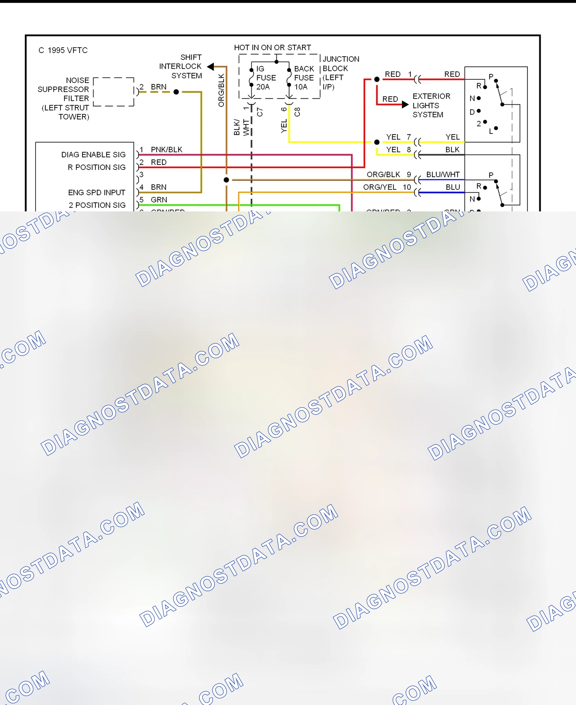 Scheme 13: Transaxle Wiring Diagram (Metro)