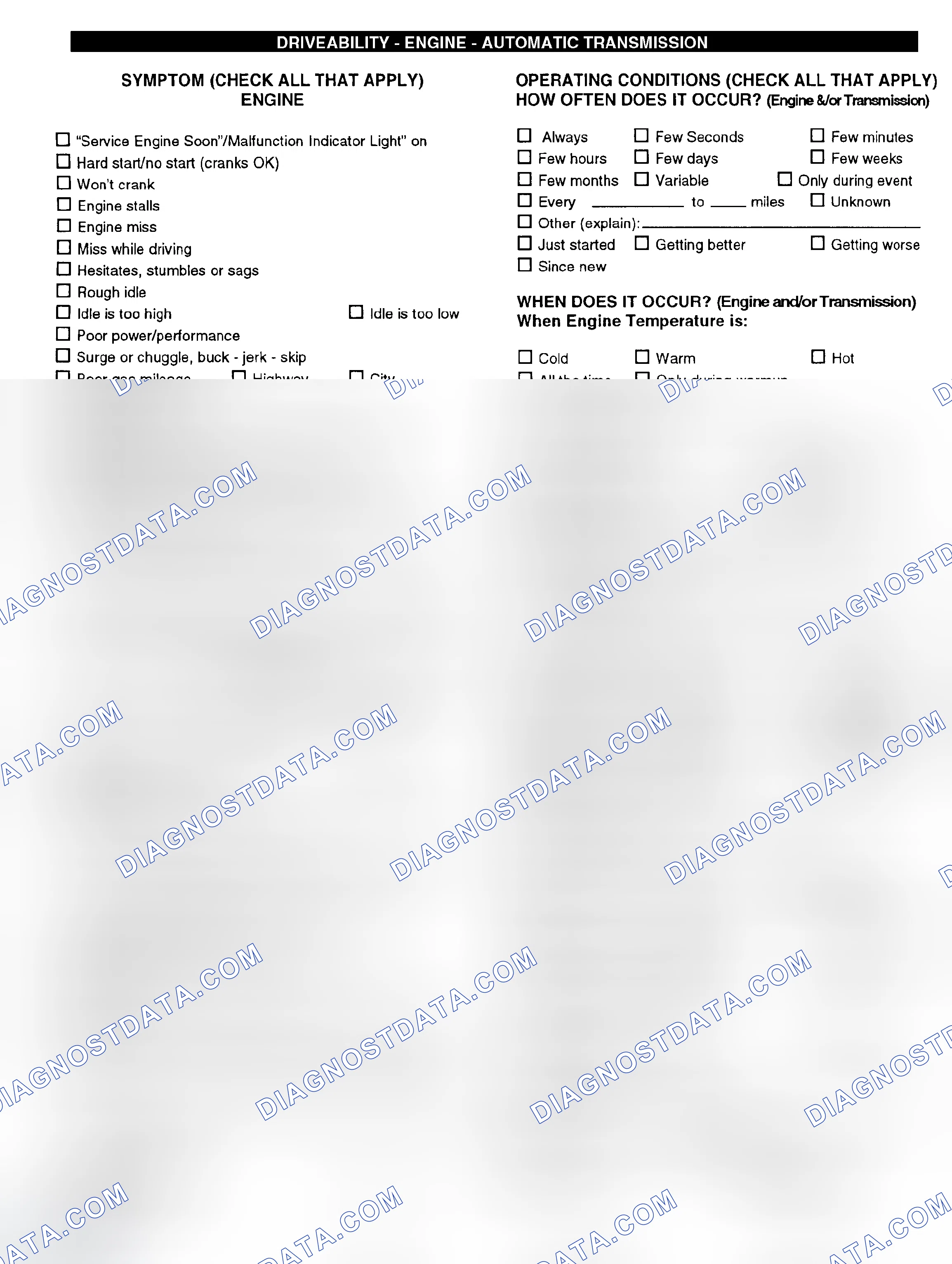 Scheme 6: Engine Driveability & Automatic Transmission