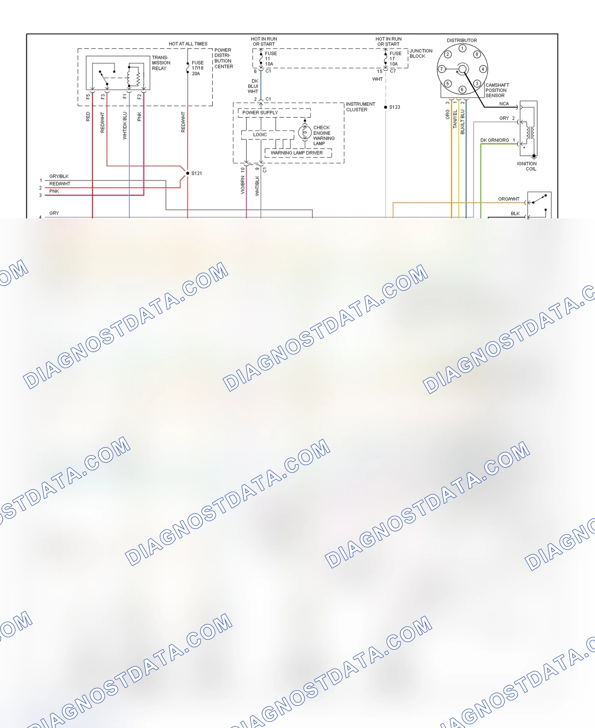 Scheme 57: PCM Wiring Diagram (Ram Van & Ram Wagon - 5.2L Gasoline & 5.9L - 3 Of 3)