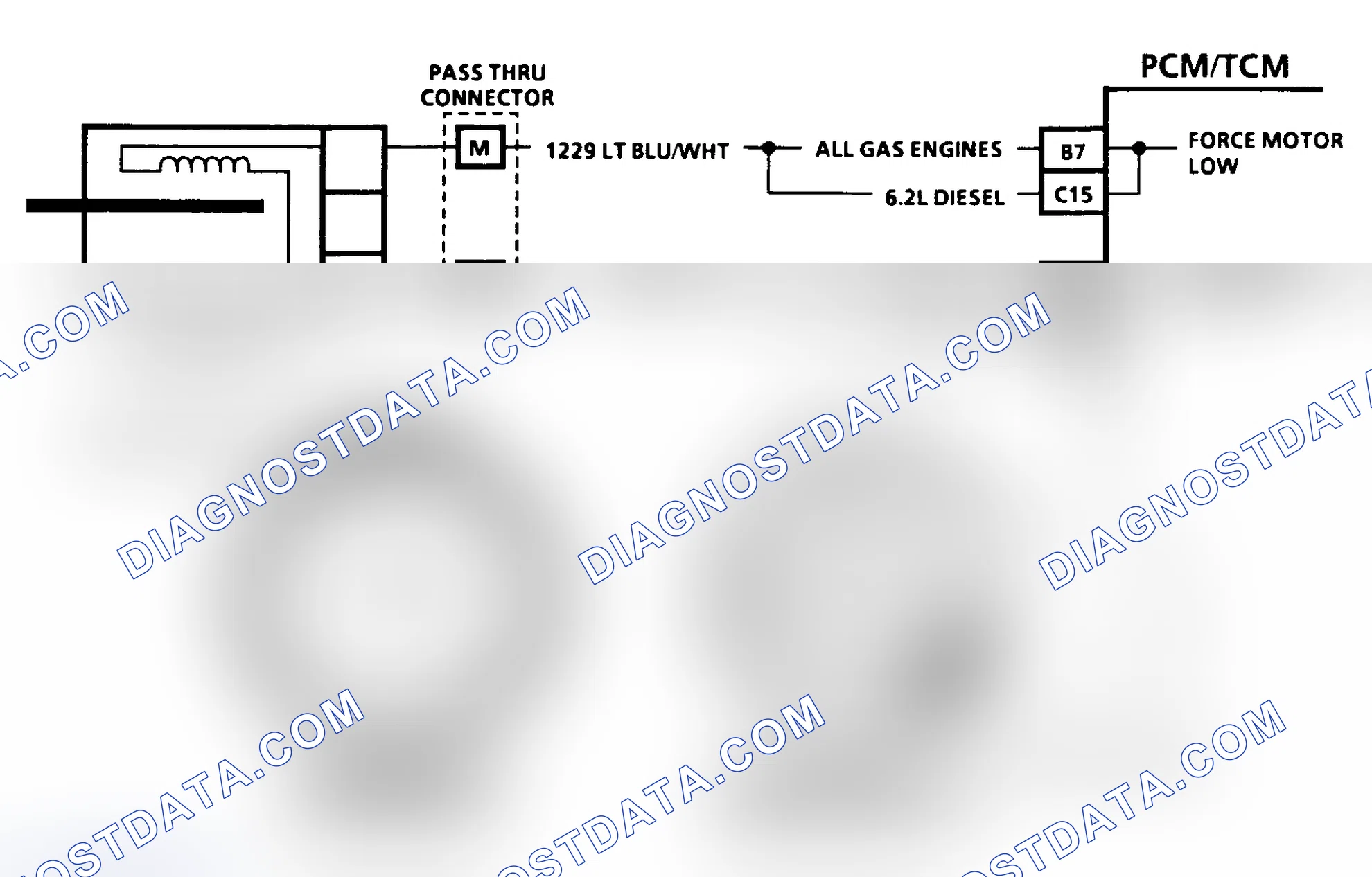 Scheme 292: CODE 73, FORCE MOTOR CURRENT (CURRENT ERROR) - LT. TRUCK