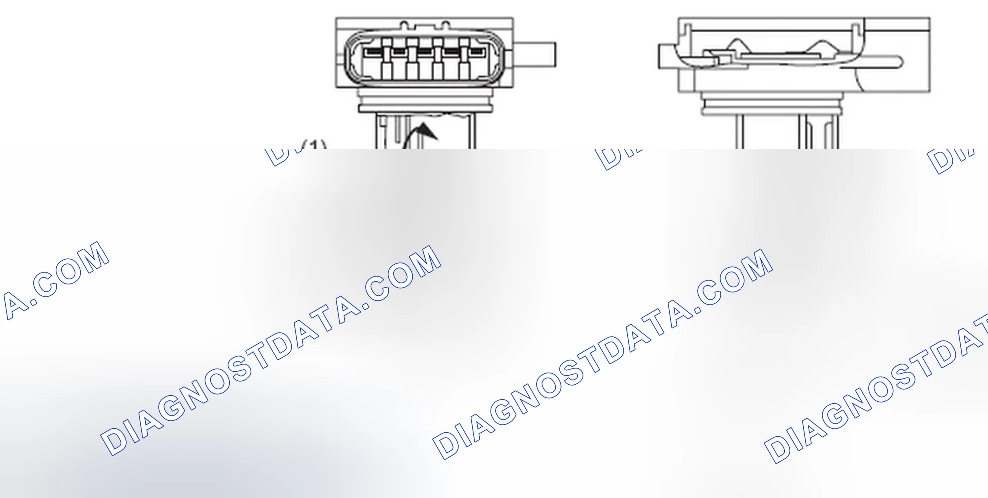Scheme 50: MASS AIR FLOW AND INTAKE AIR TEMPERATURE SENSOR