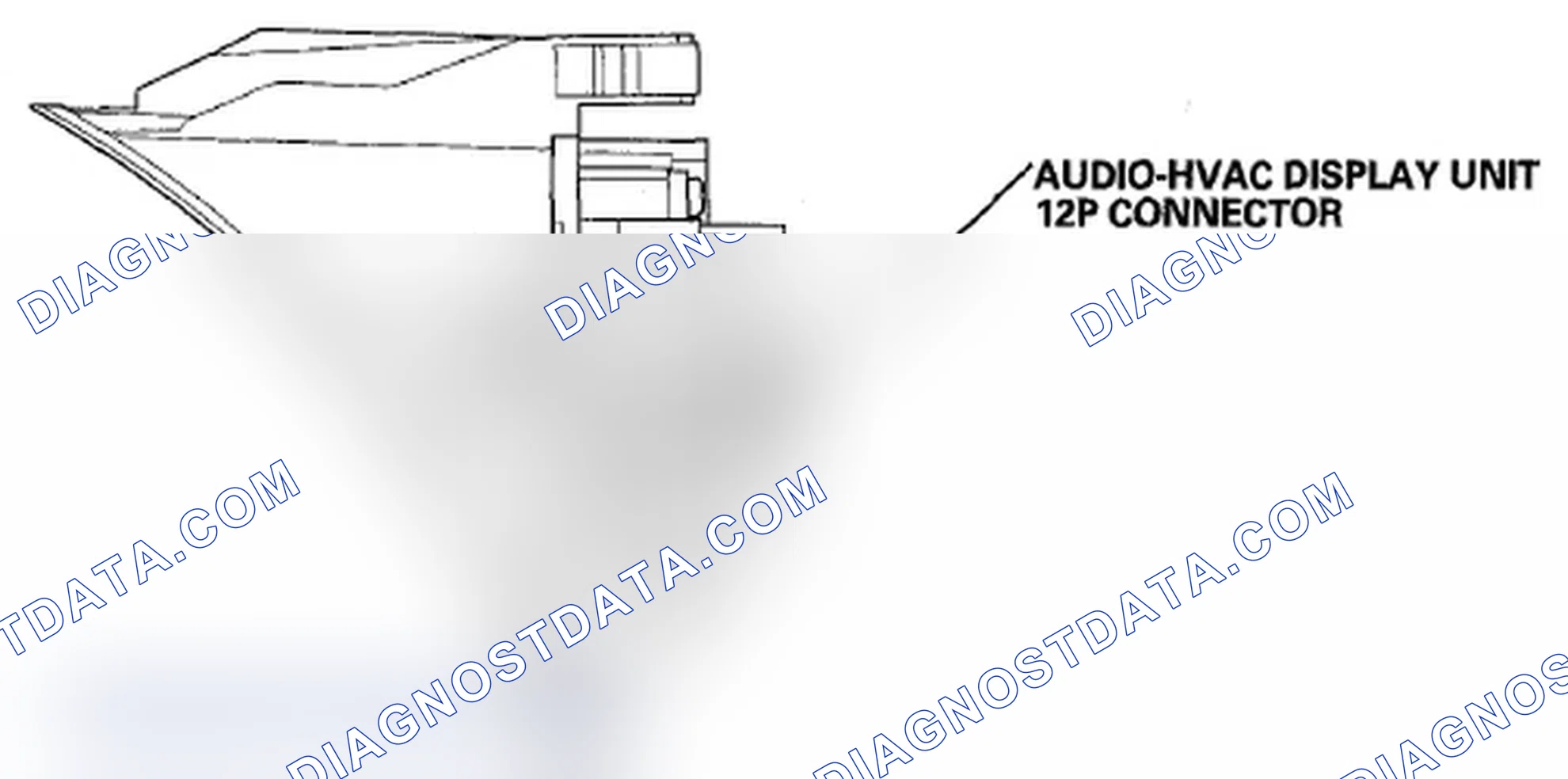 Scheme 680: Audio-HVAC Display Unit Connector for Inputs and Outputs (with premium audio)