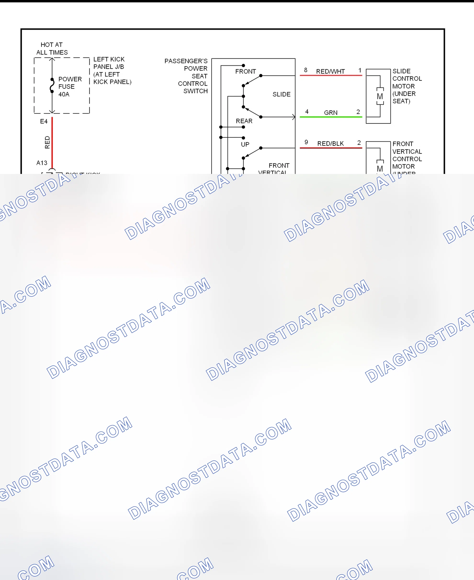 Scheme 16: Passenger's Power Seat System Wiring Diagram (LX470)