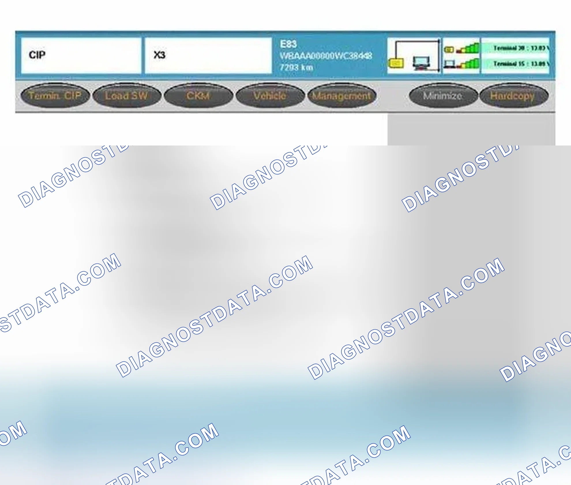 Scheme 339: CIP Main Selection Screen