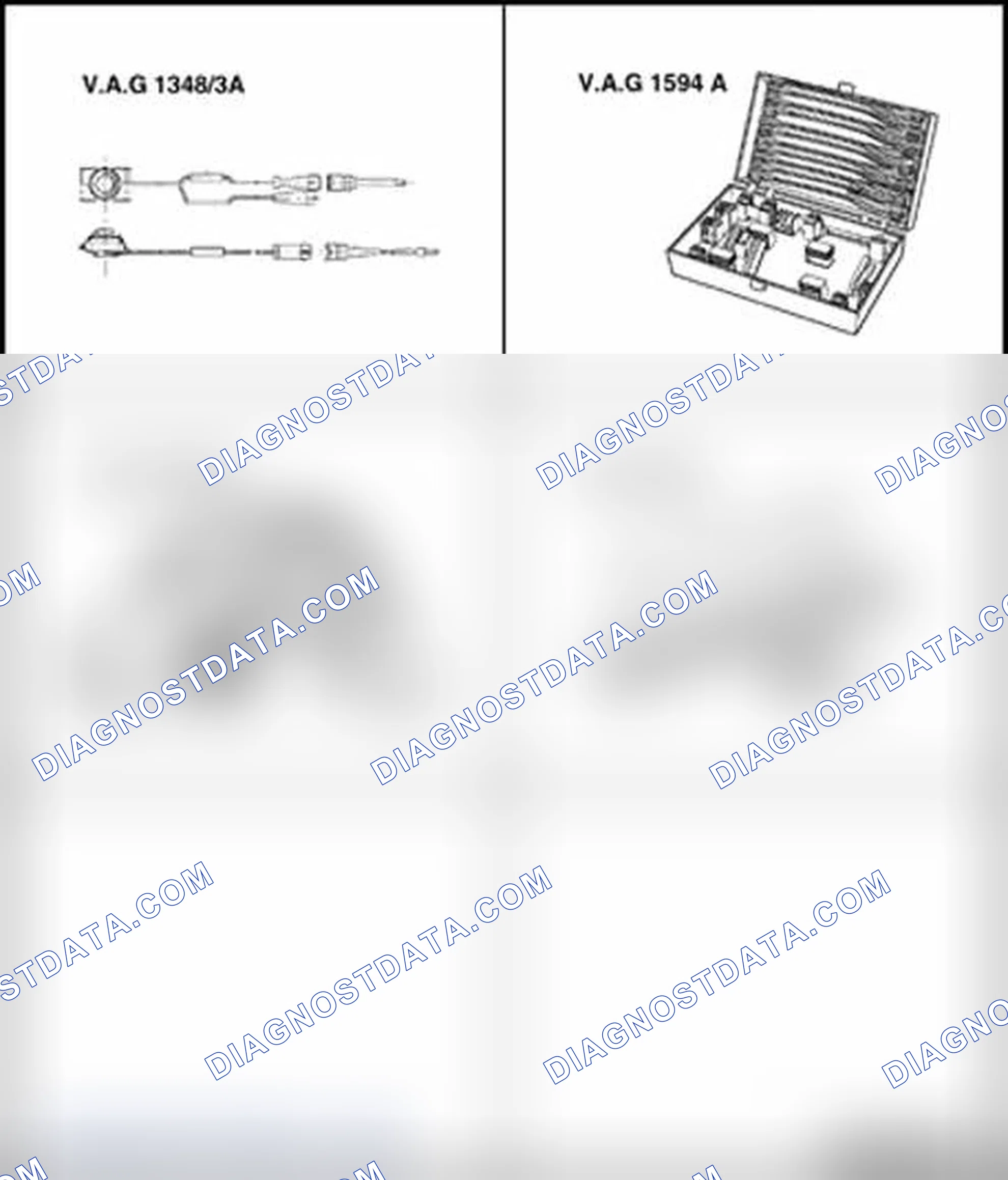 Scheme 771: Injection quantity, leak tightness and spray pattern of injectors, testing