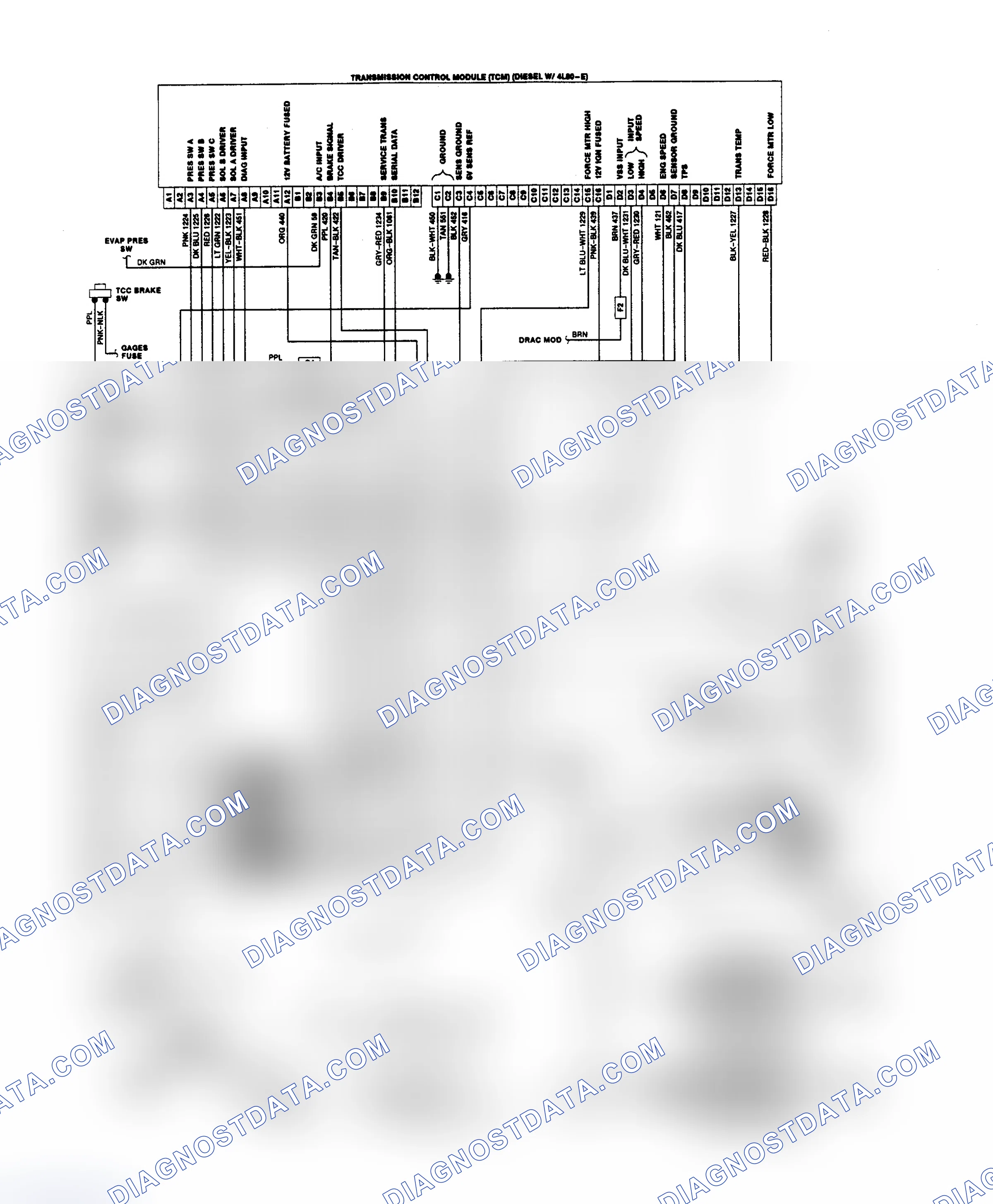 Scheme 11: Wiring Diagram ("G" Series 6.2L Diesel w/ 4L80-E Trans.)