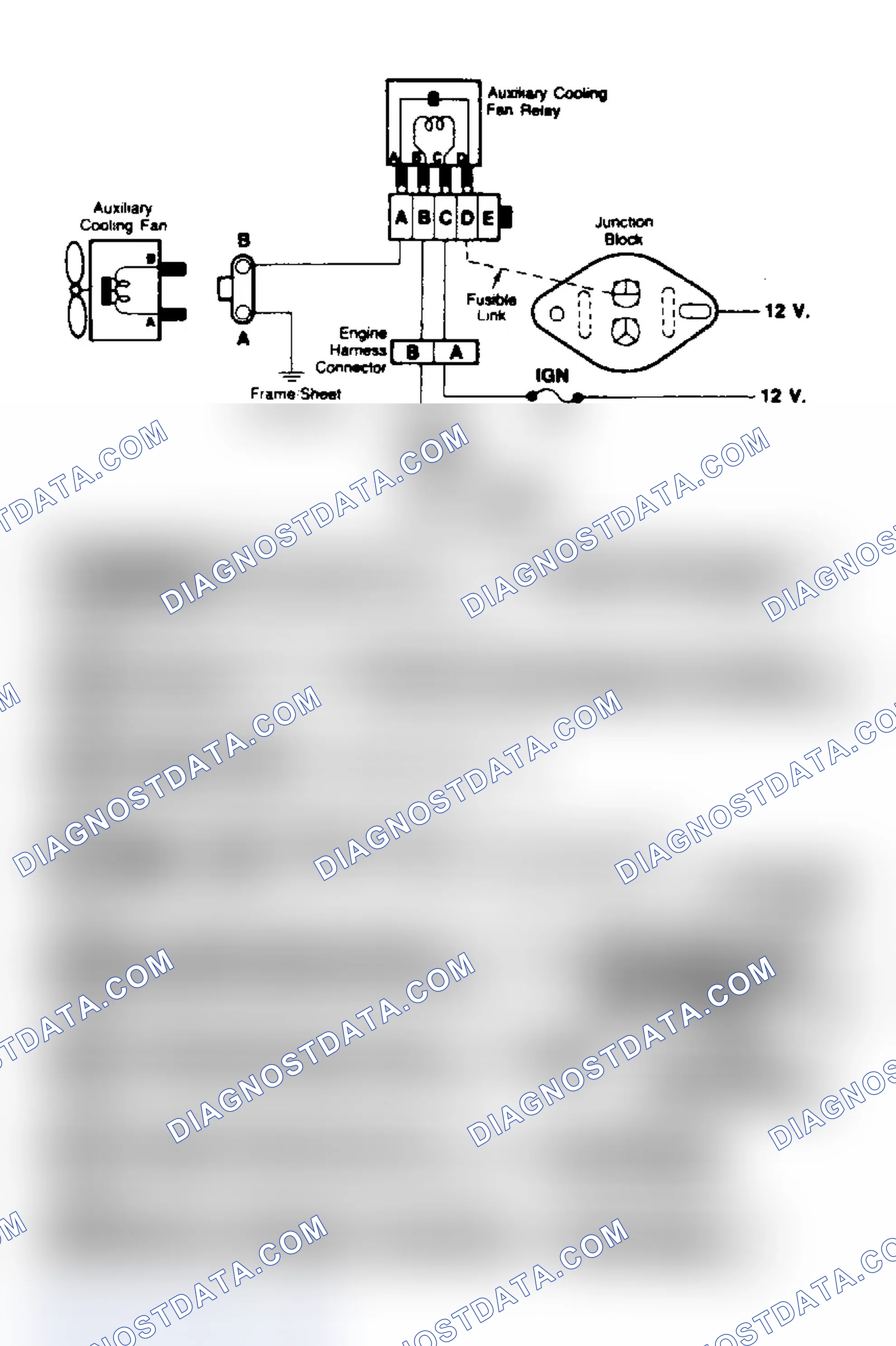 Scheme 1: "G", "R" & "V" Series (7.4L) Cooling Fan Circuit Diagram & System Diagnosis