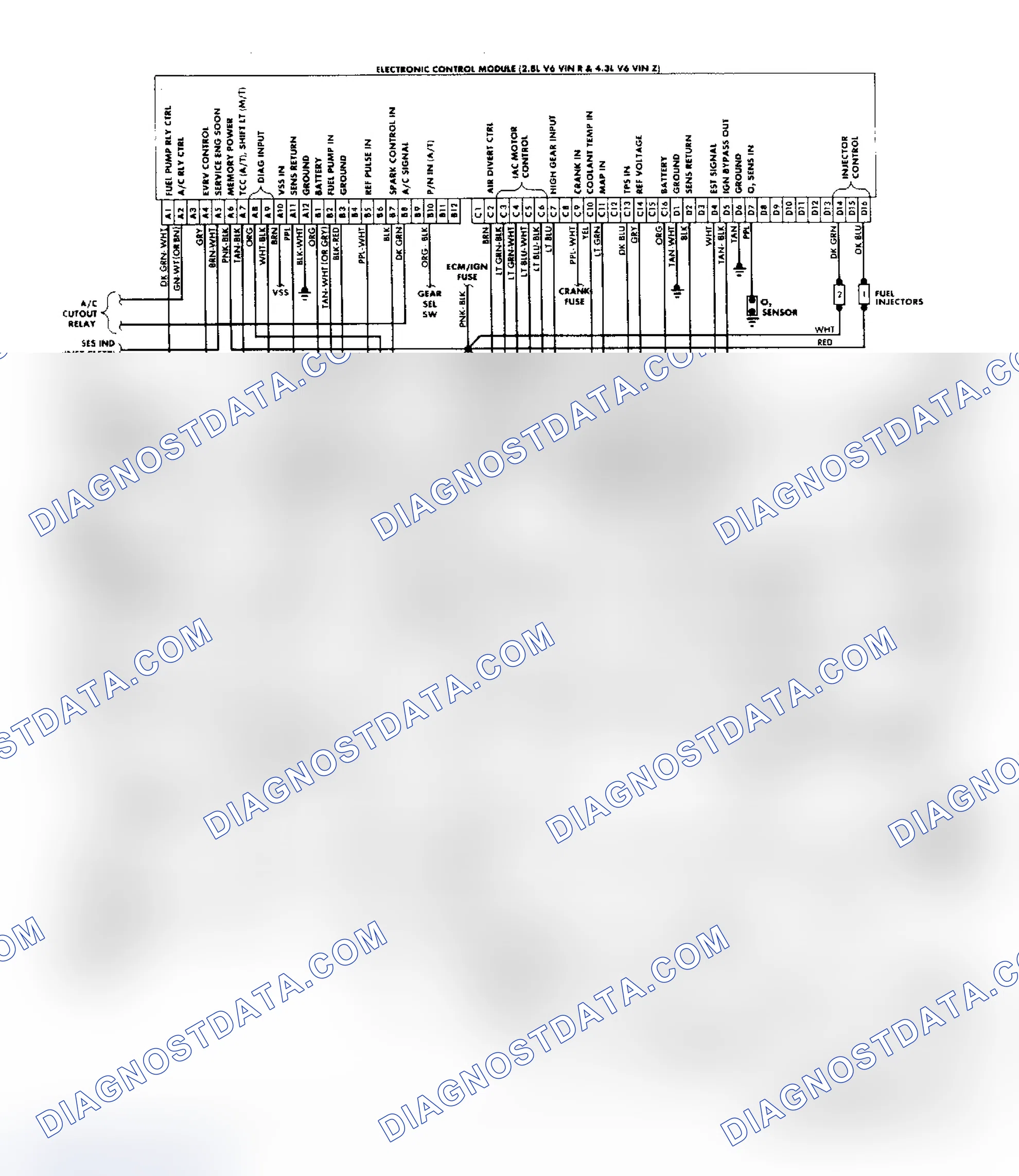 Scheme 156: "S/T" Series (2.8L & 4.3L) Wiring Diagram
