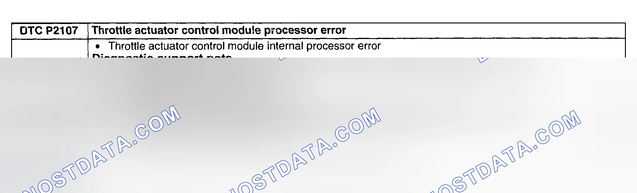 Scheme 312: DTC P2107: THROTTLE ACTUATOR CONTROL MODULE PROCESSOR ERROR